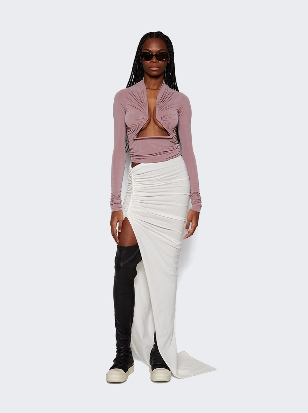 Long Sleeve Prong Top Dusty Pink - 2