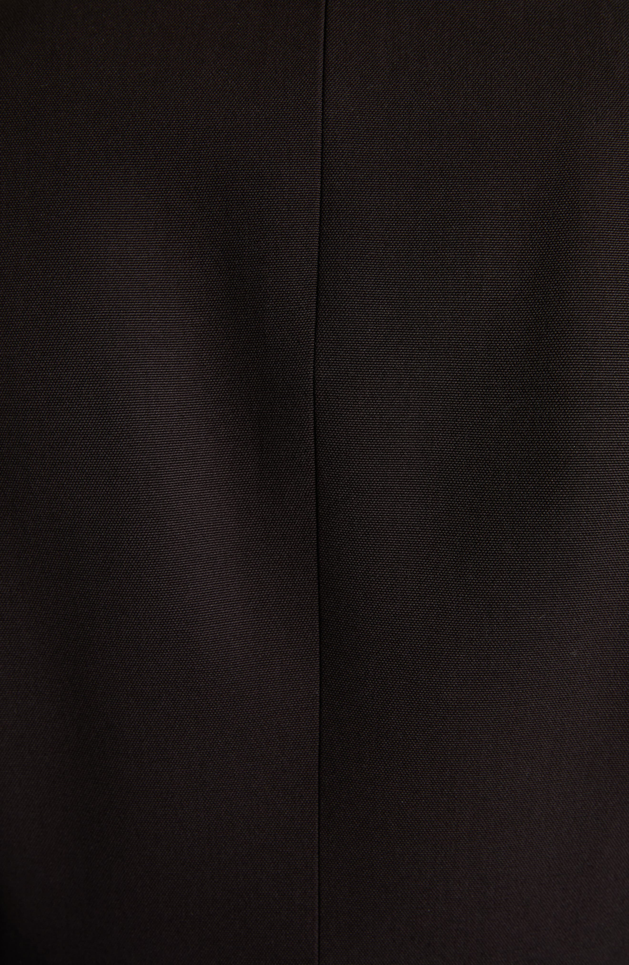 McQueen Raw Edge Wool Canvas Peplum Blazer in Dark Brown at Nordstrom - 6