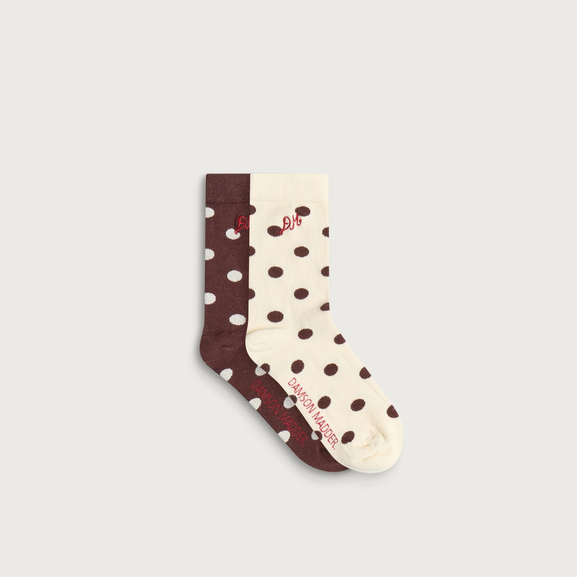 Damson Madder Spot Socks - 2 Pack - 1