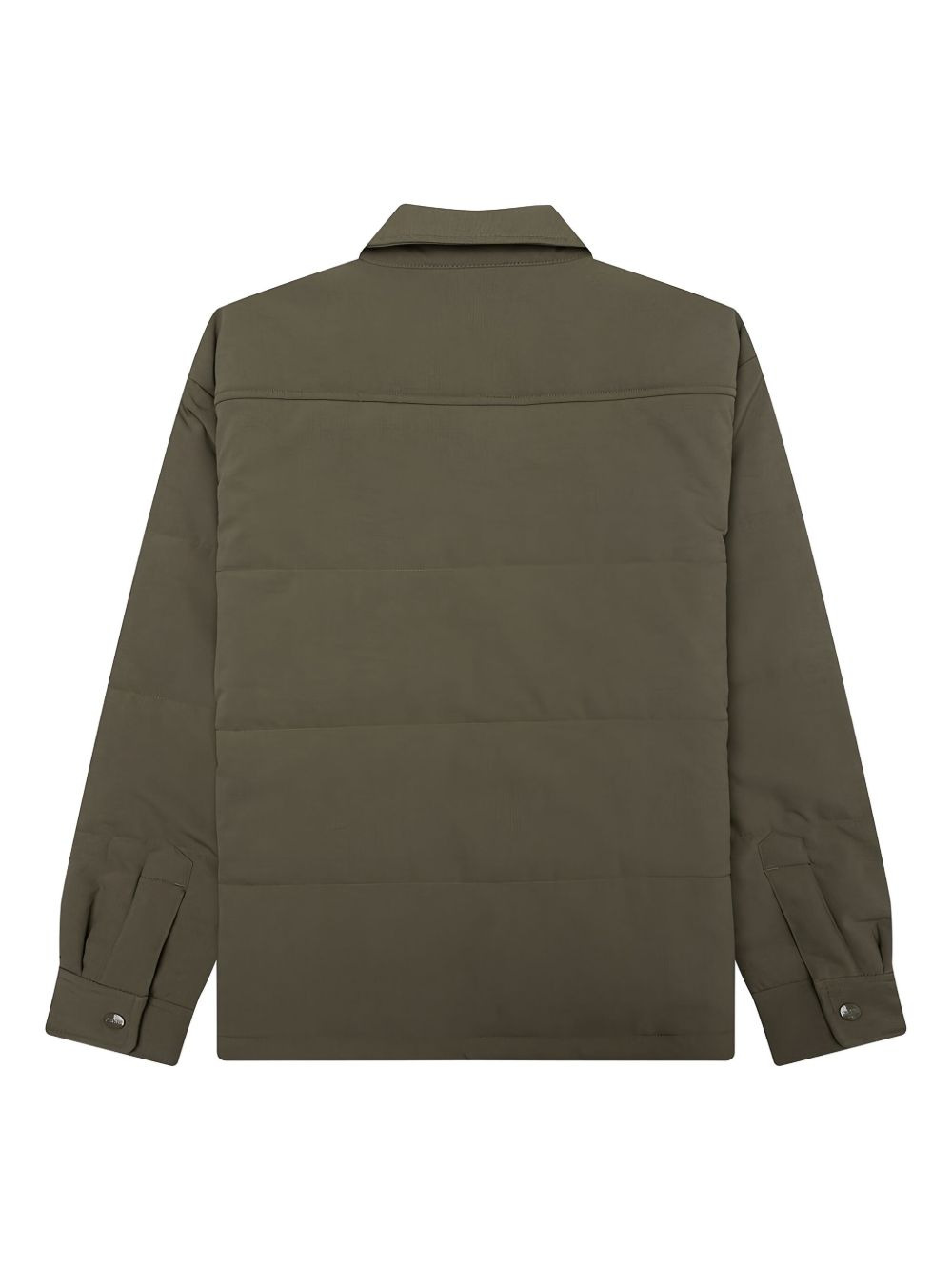 embroidered-logo shirt jacket - 2