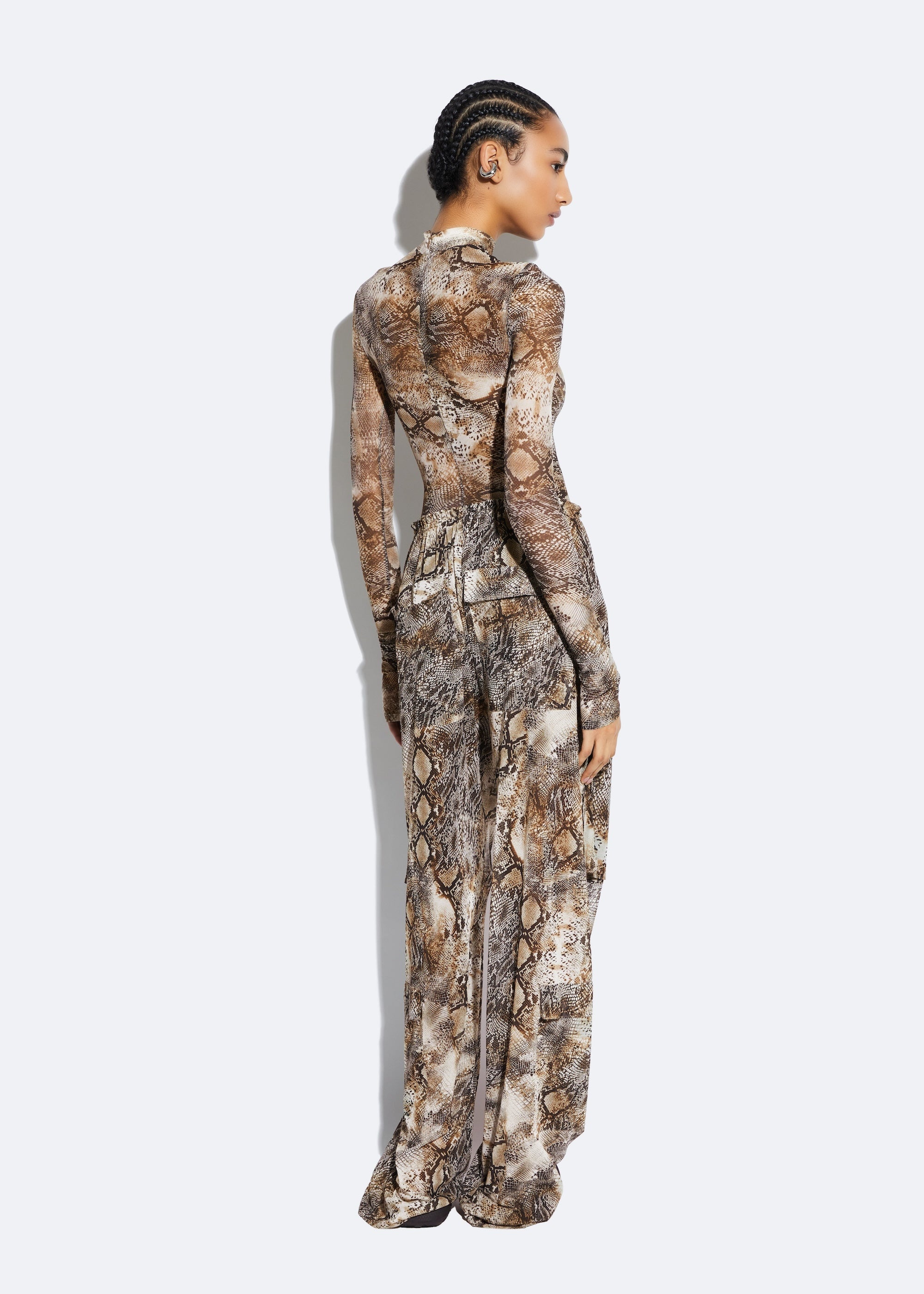 Snake Mesh Drawstring Cargo Pant - 4