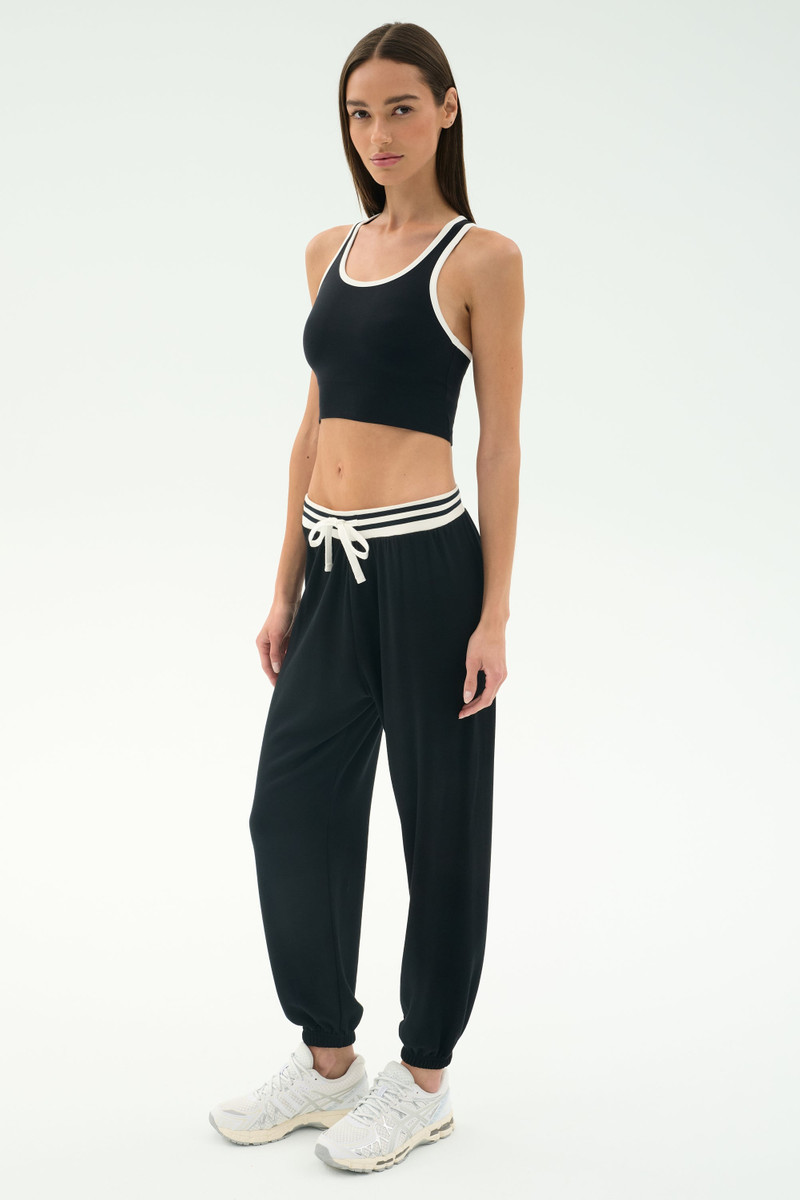 Andie Oversized Fleece Sweatpant W/ Stripe 5