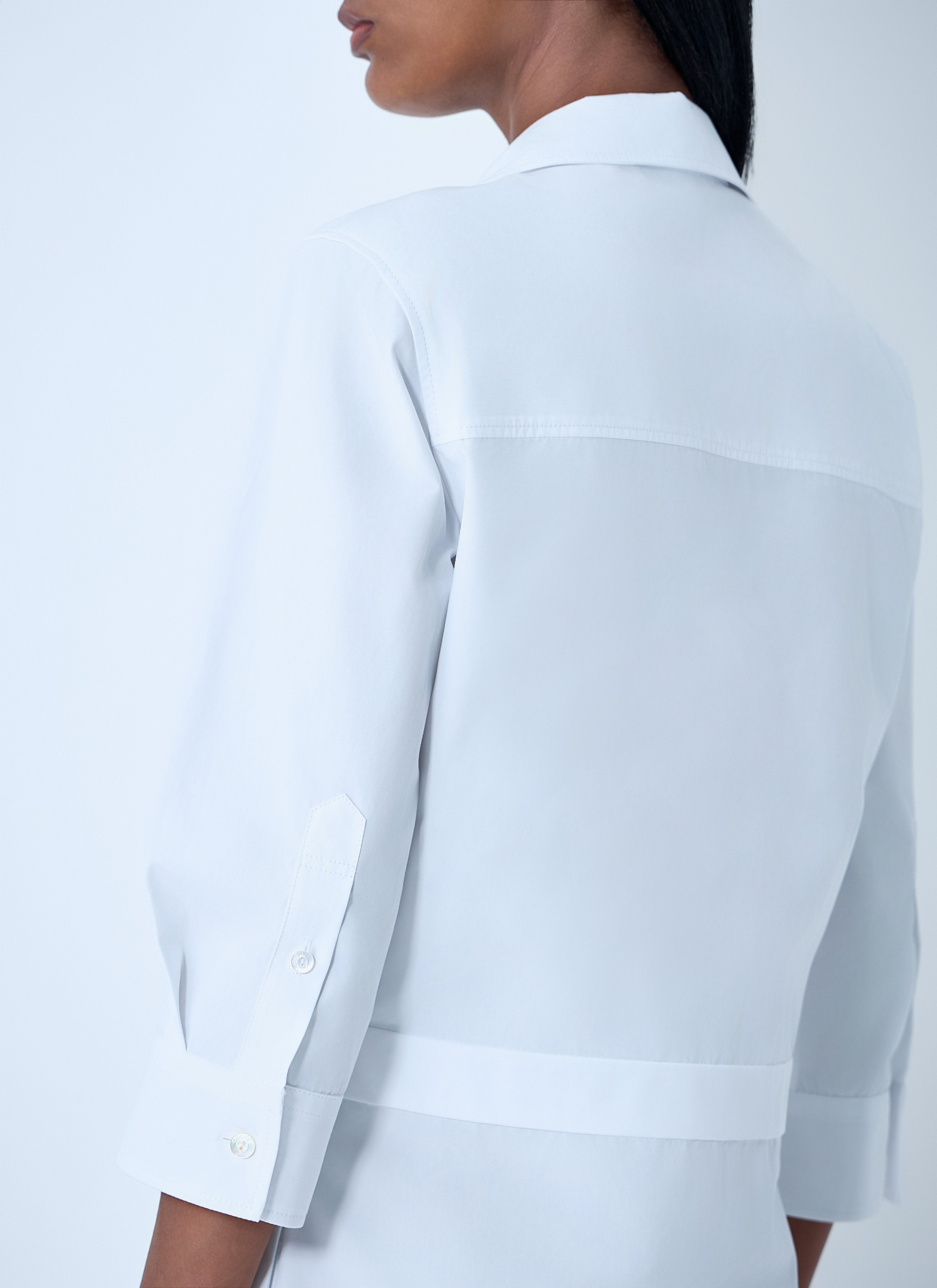 Gucci Women Cotton Poplin Shirt With Horsebit Hardware - 6