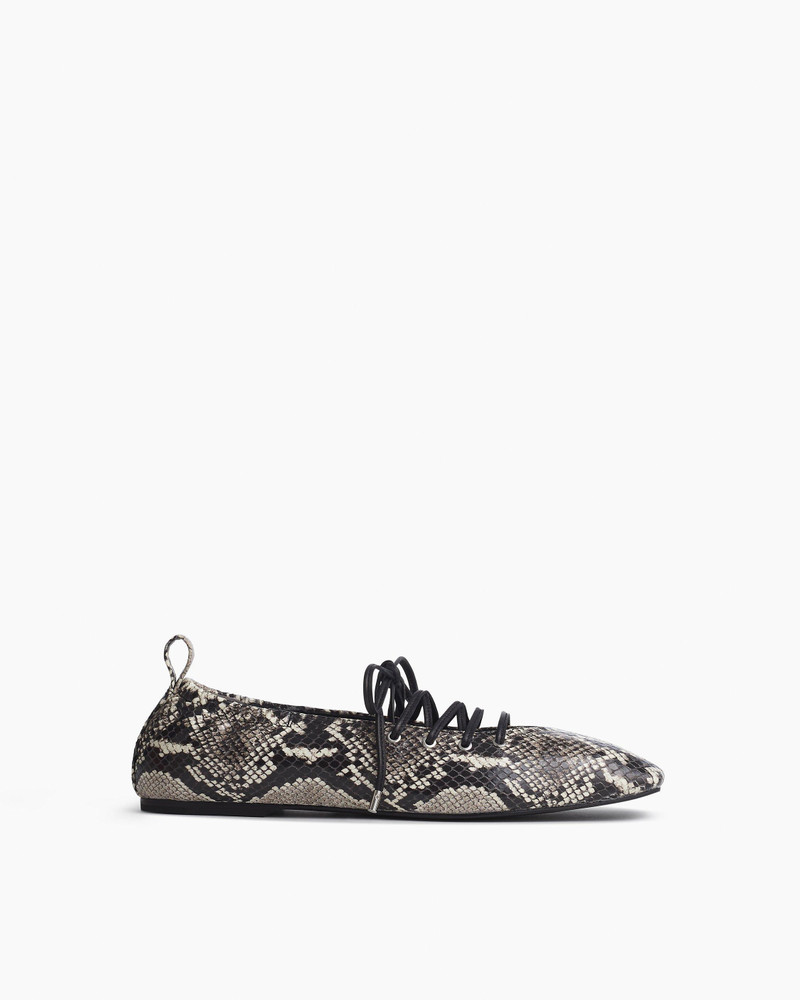 Sophia Embossed Leather Ballet Flats 1