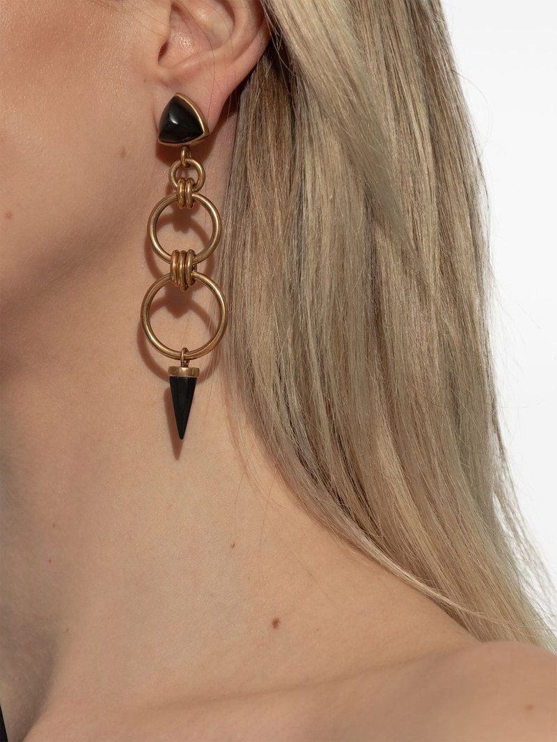 Isabel Marant engraved logo earrings outlook