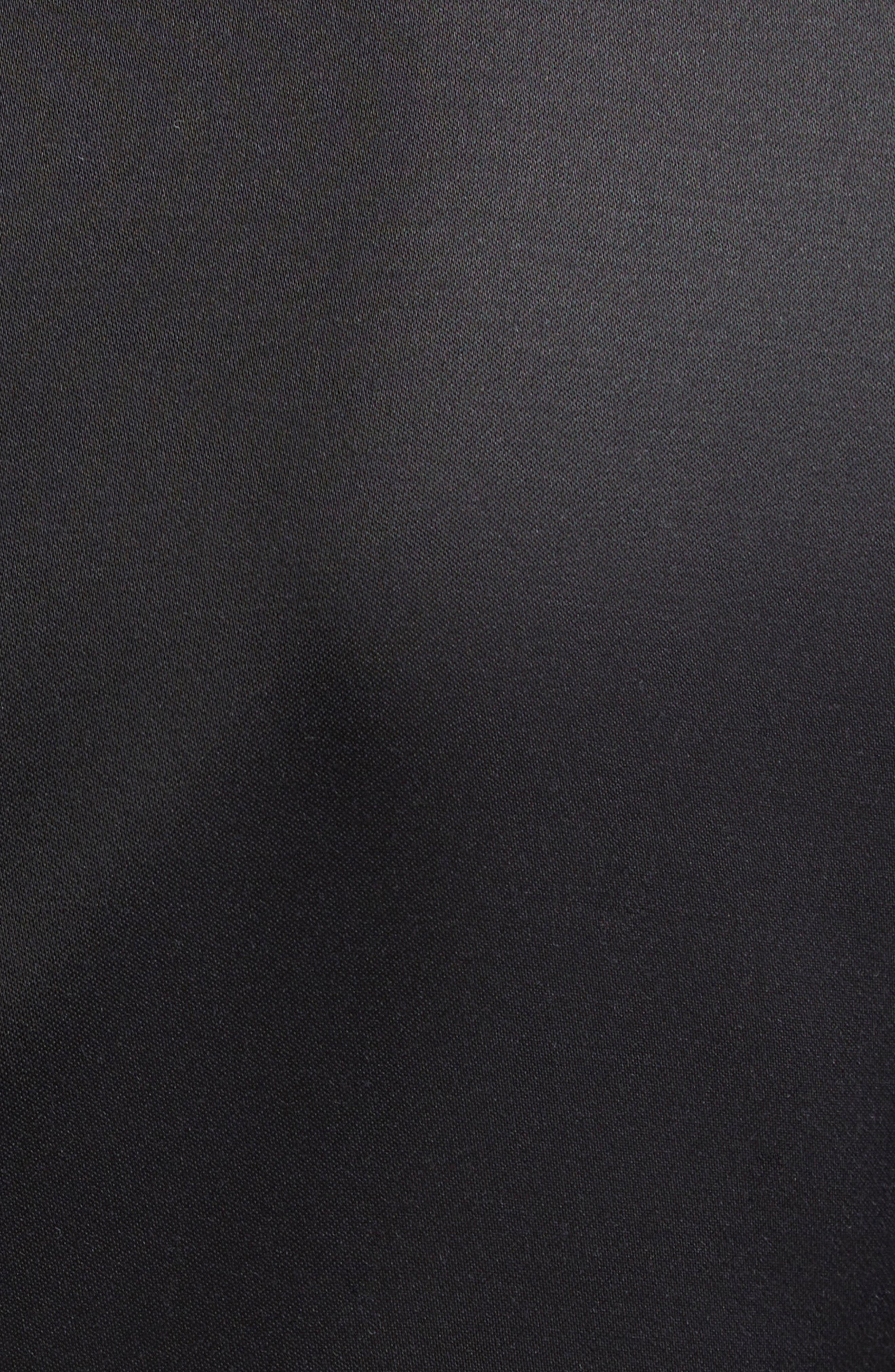 TOTEME Lean Long Sleeve Satin Midi Dress in Black at Nordstrom - 6