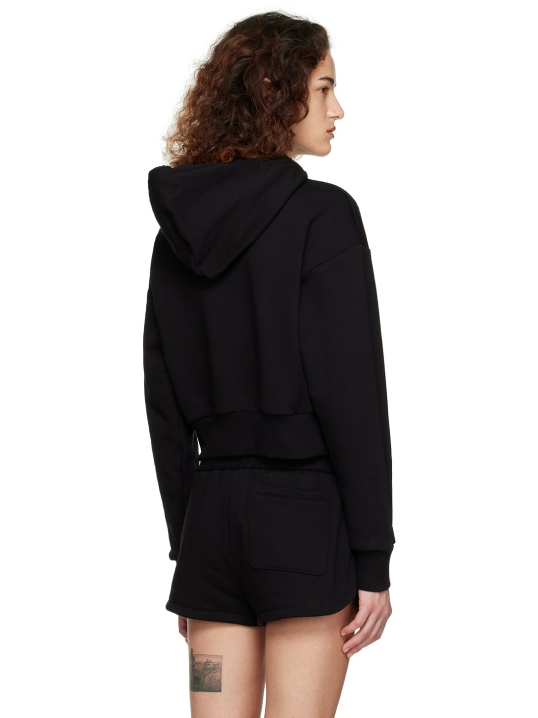 Black Embroidered Hoodie - 3