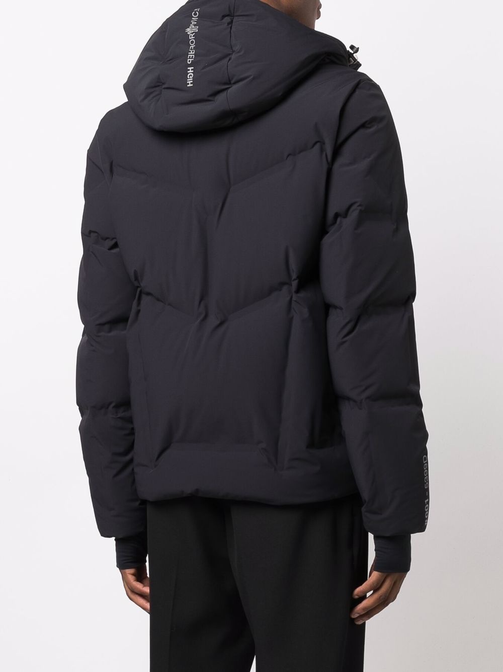 logo-print down jacket - 4