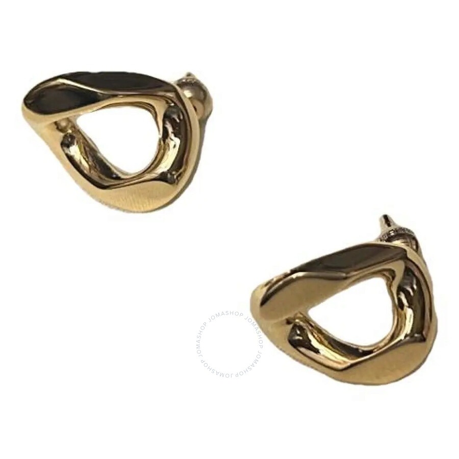 Burberry Light Gold Small Chain-Link Earrings - 1