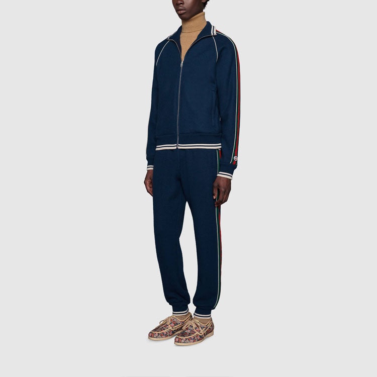 Gucci SS21 Zipper Long Sleeves Jacket Navy Blue 645243-XJC58-4215 - 2