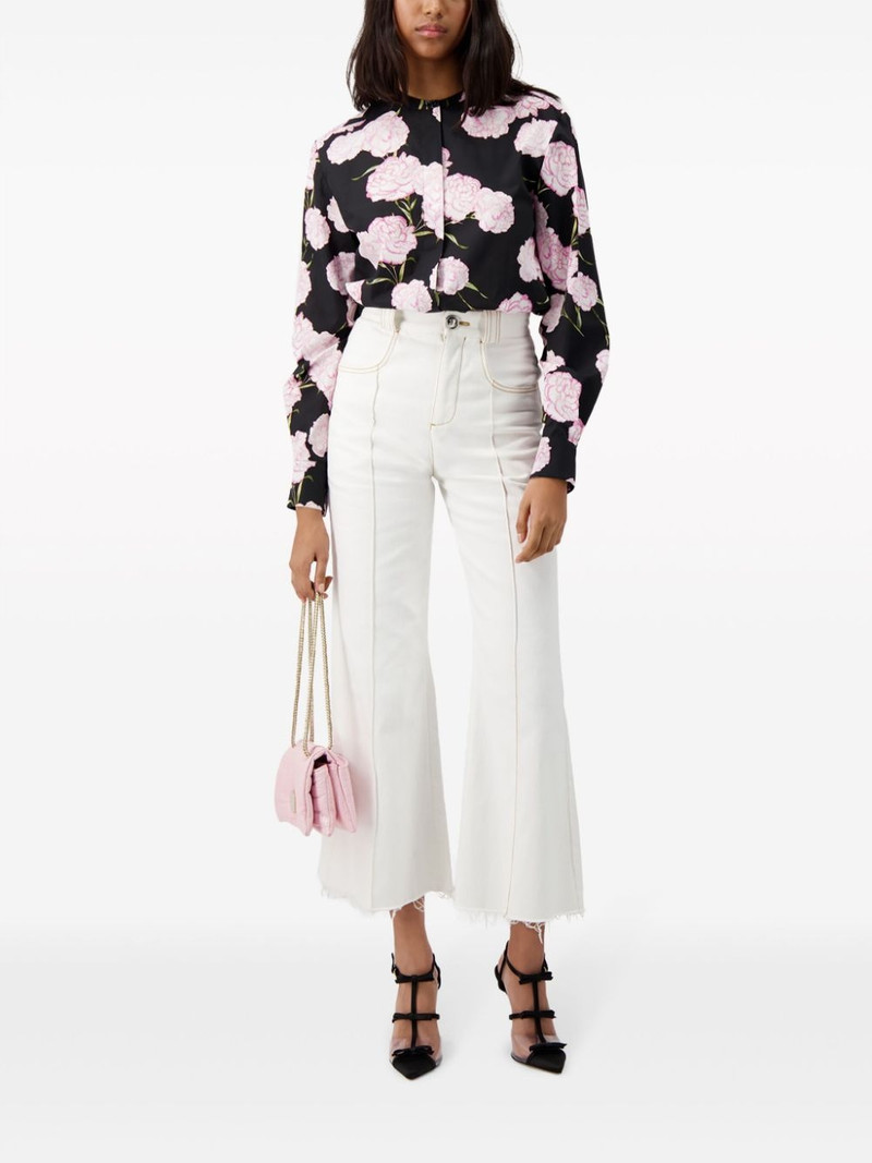 GIAMBATTISTA VALLI floral-print collarless shirt outlook