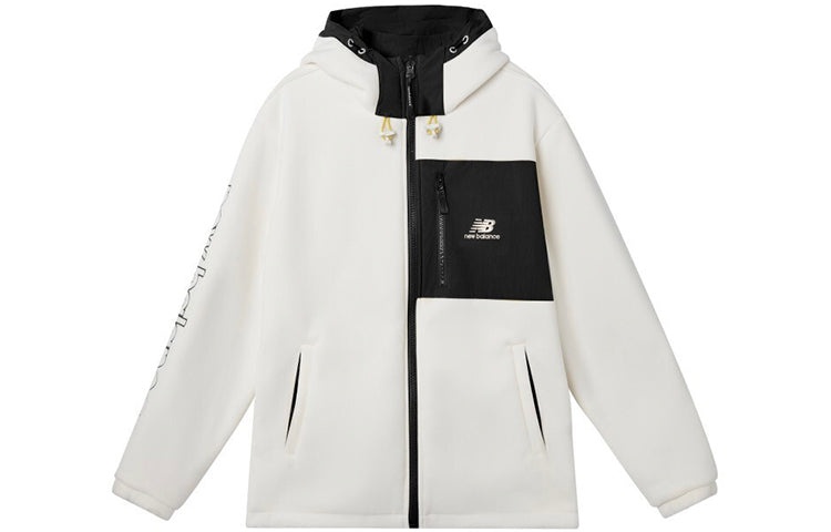New Balance Logo Embroidered Double-Sided Hooded Jacket For Men Black AMJ11305-BK - 3