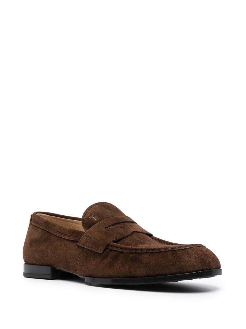 leather low-heel loafers - 2