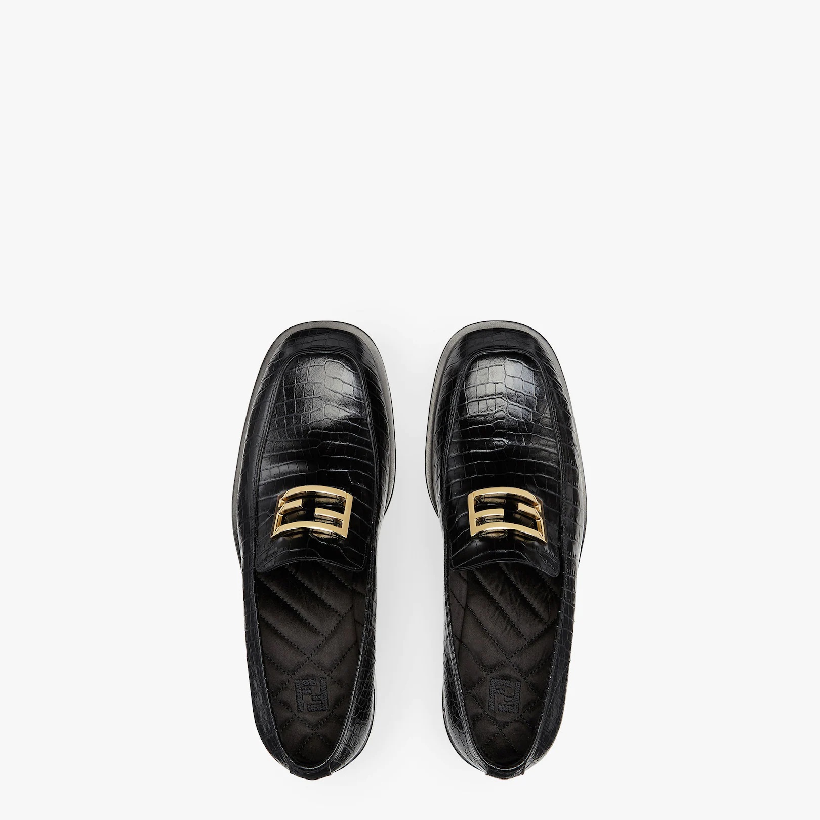 Black leather loafers - 4