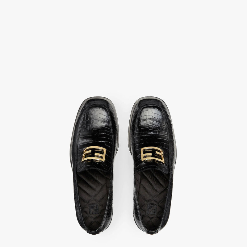 Black leather loafers 4