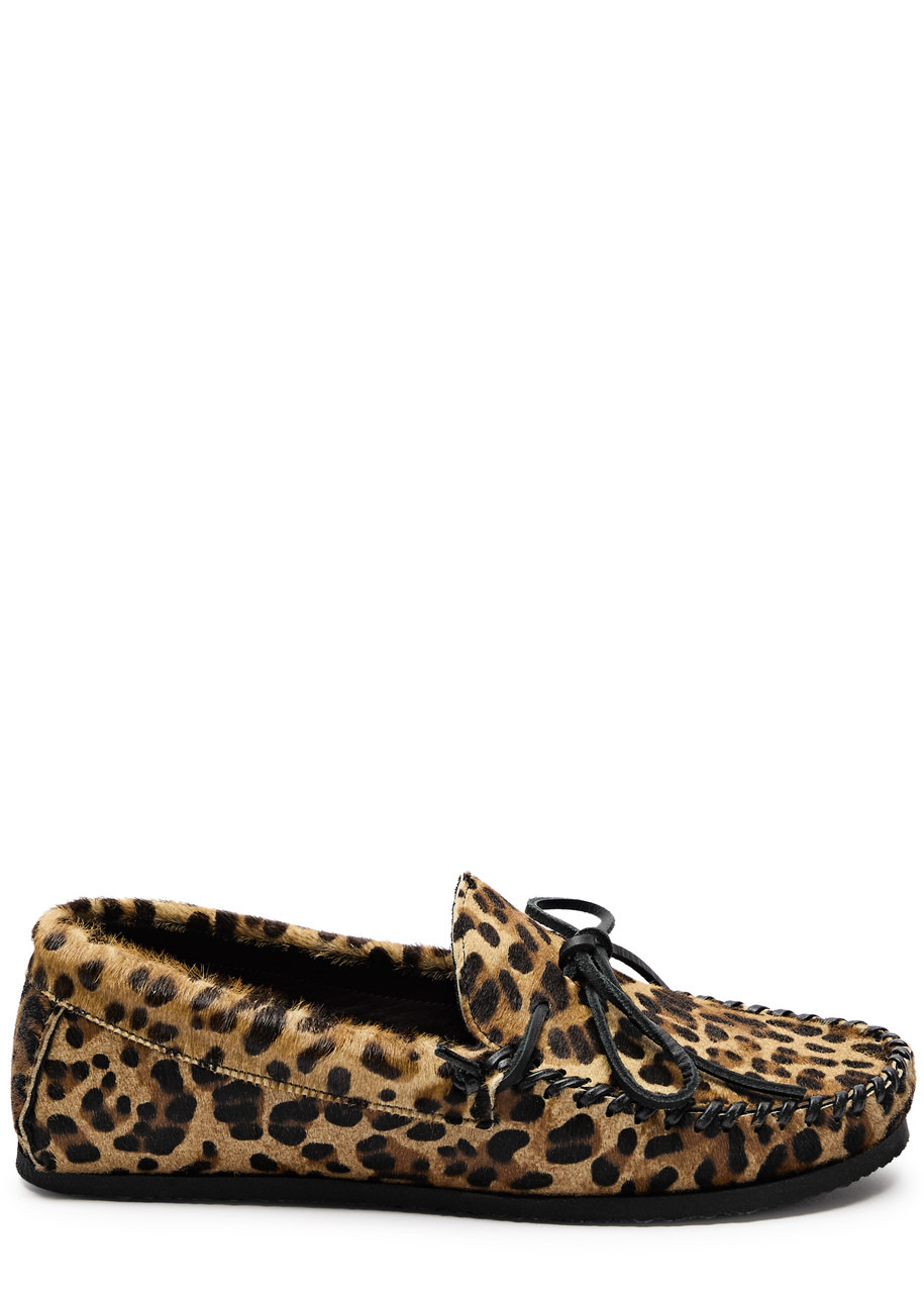 Fitza leopard-print calf hair loafers - 1