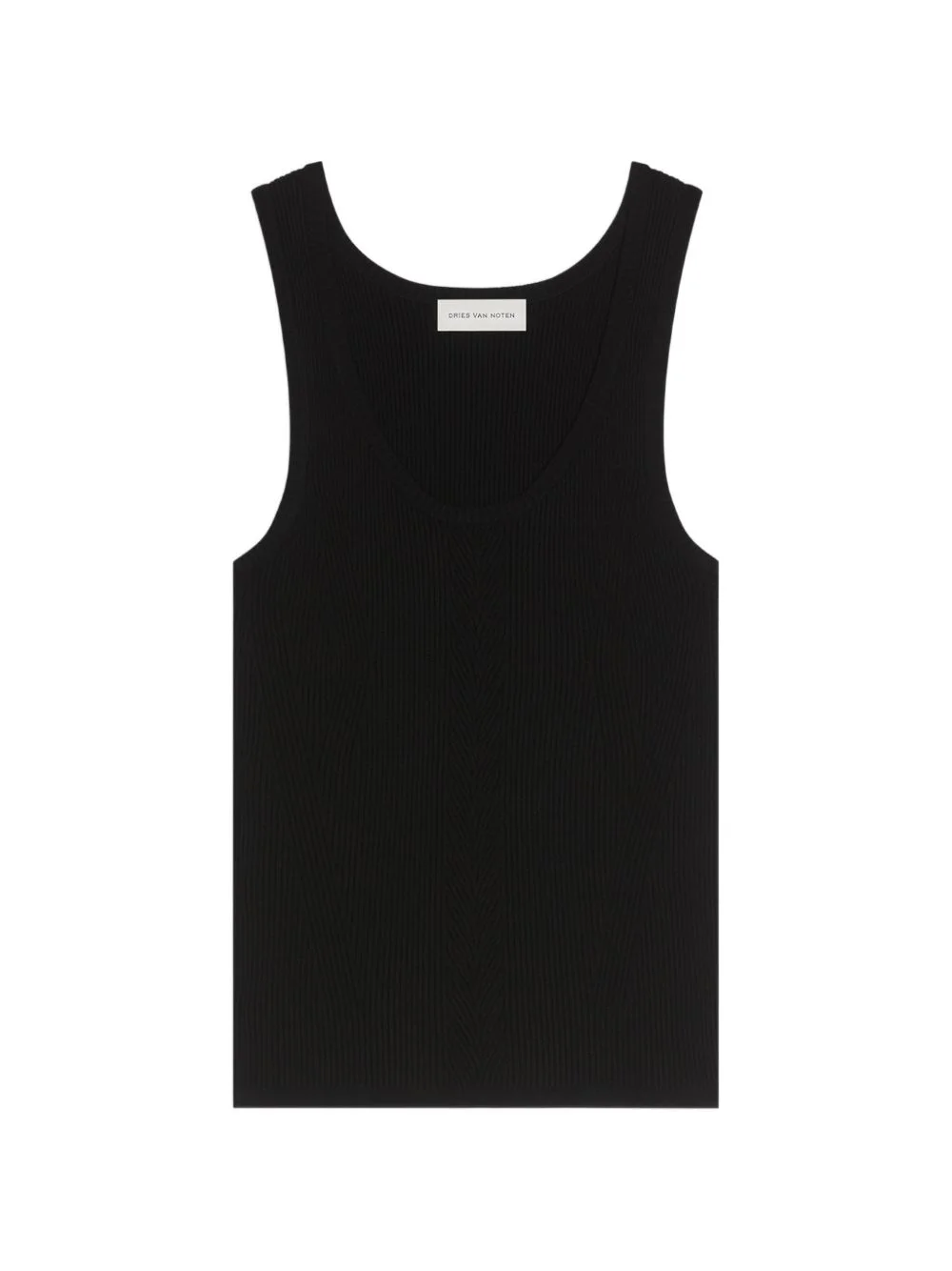 rib knit tank top - 1