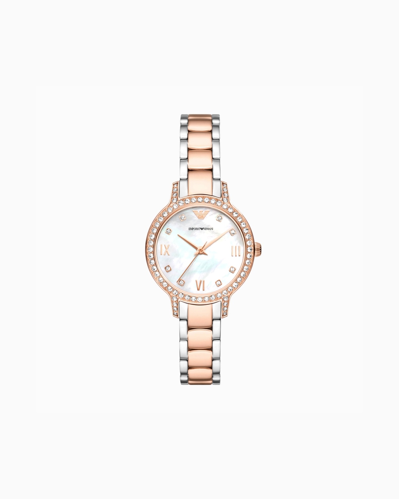 THREE-HAND TWO-TONE STAINLESS STEEL WATCH - 1