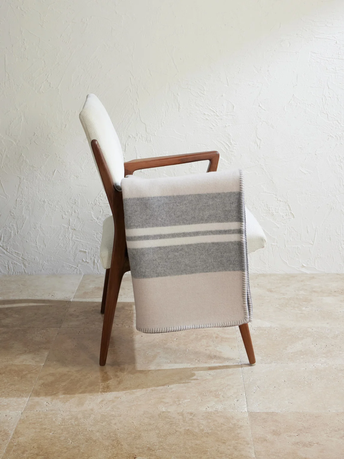 Striped Cashmere Throw - 1