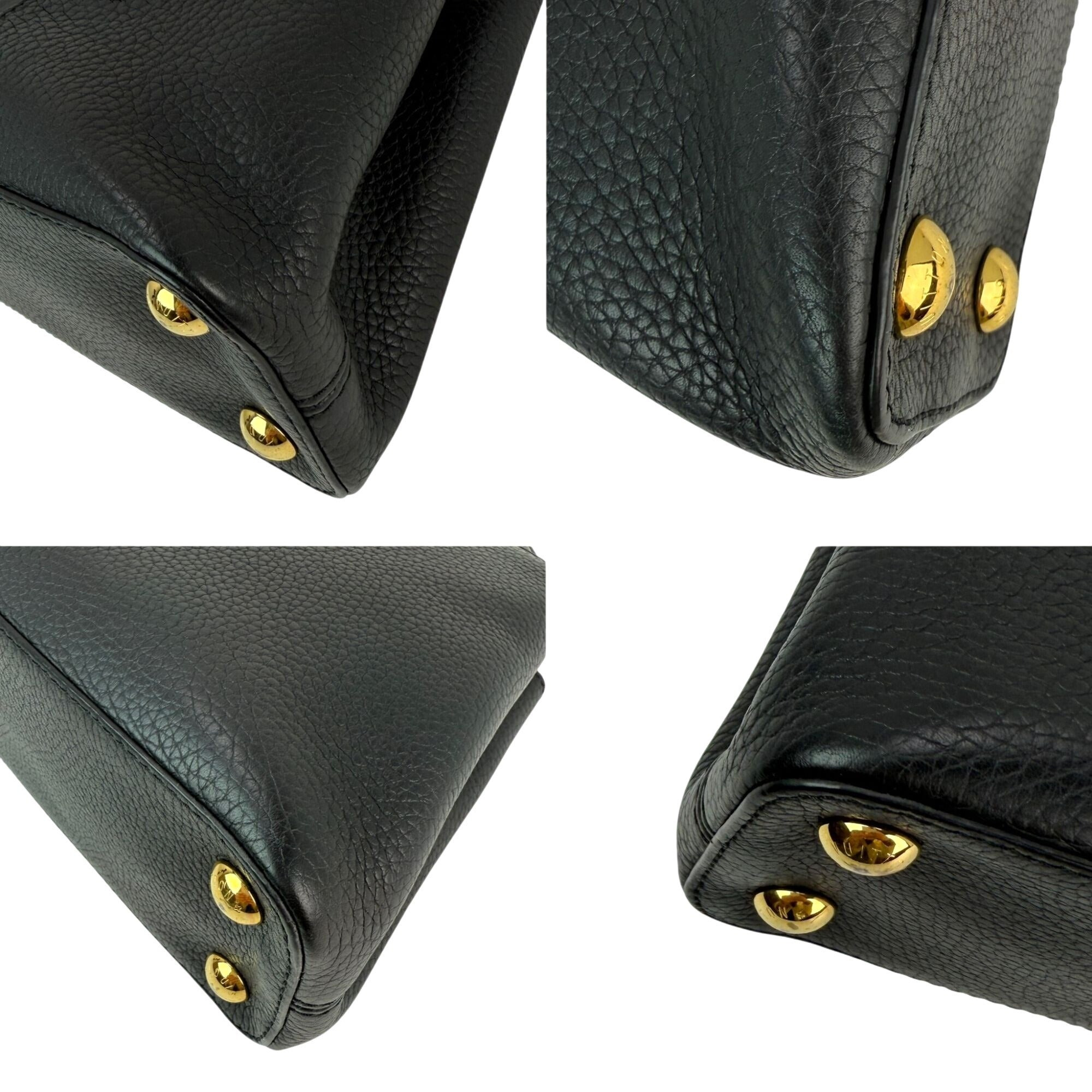 Louis Vuitton  Taurillon Capucines Trapped Leopard BB Black Shoulder Bag - 12