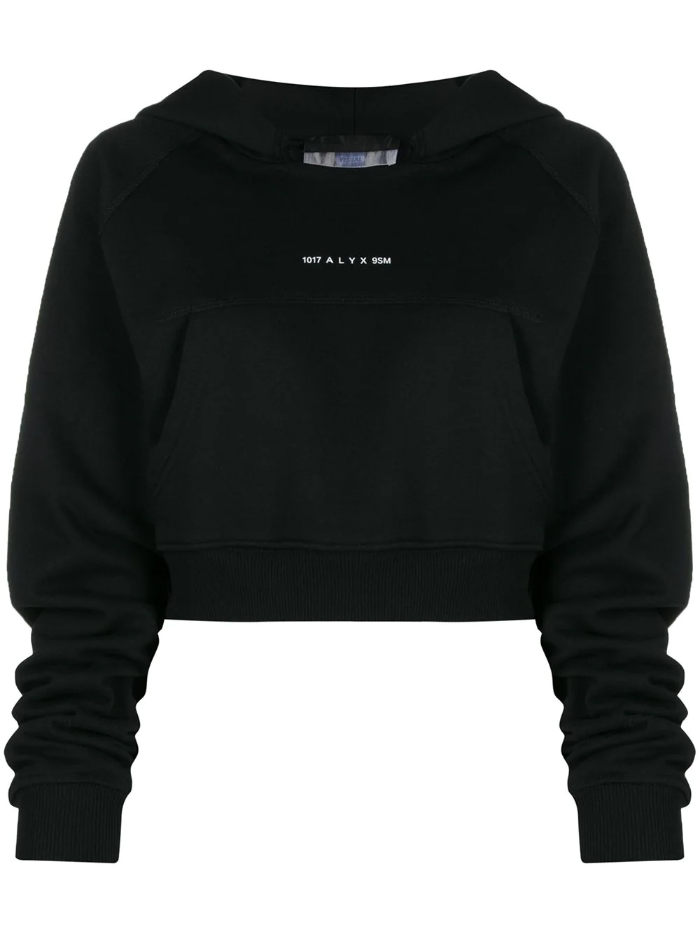 cropped hooded sweatshirt - 1