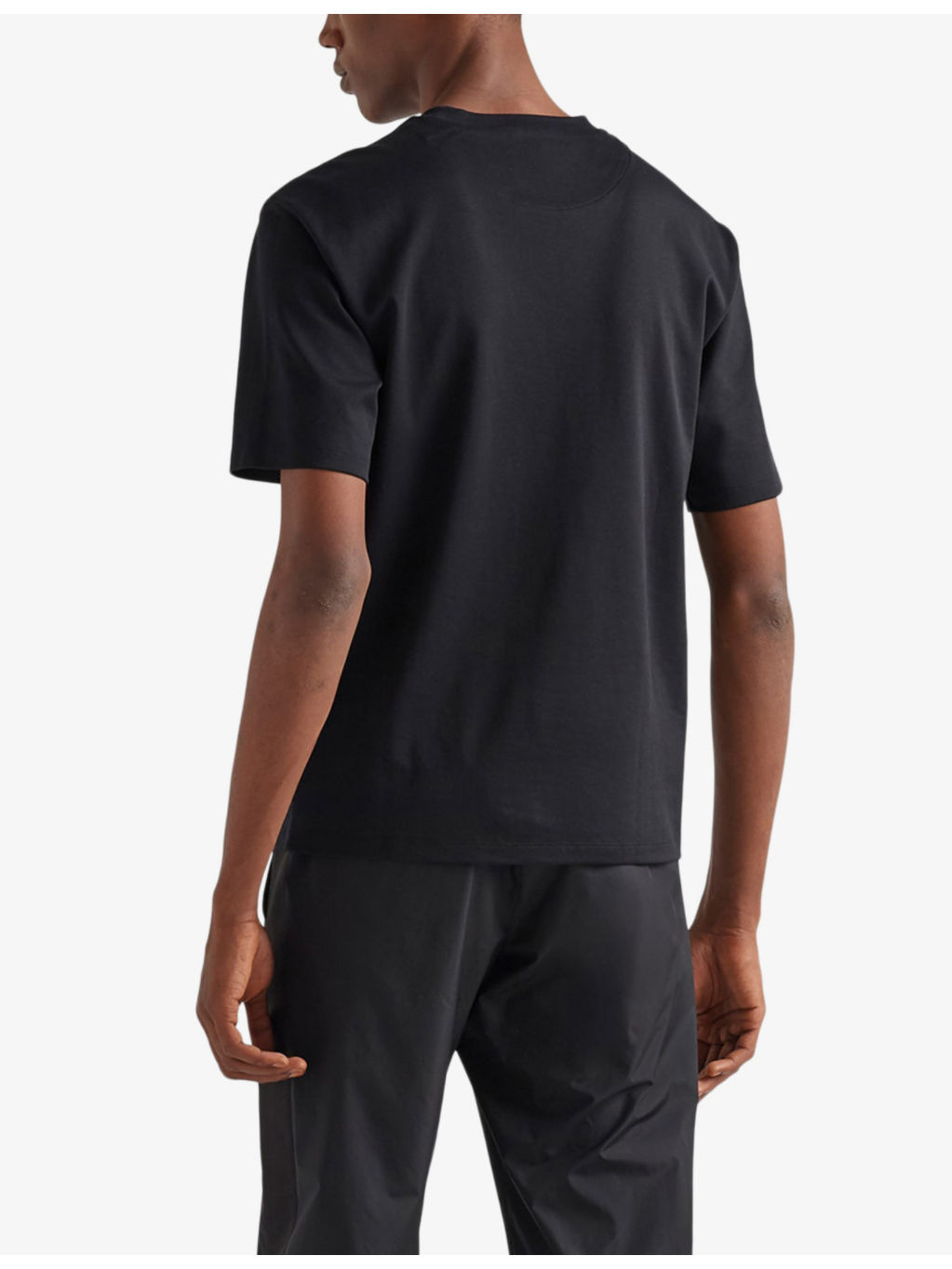 Logo-patch crewneck cotton T-shirt - 4