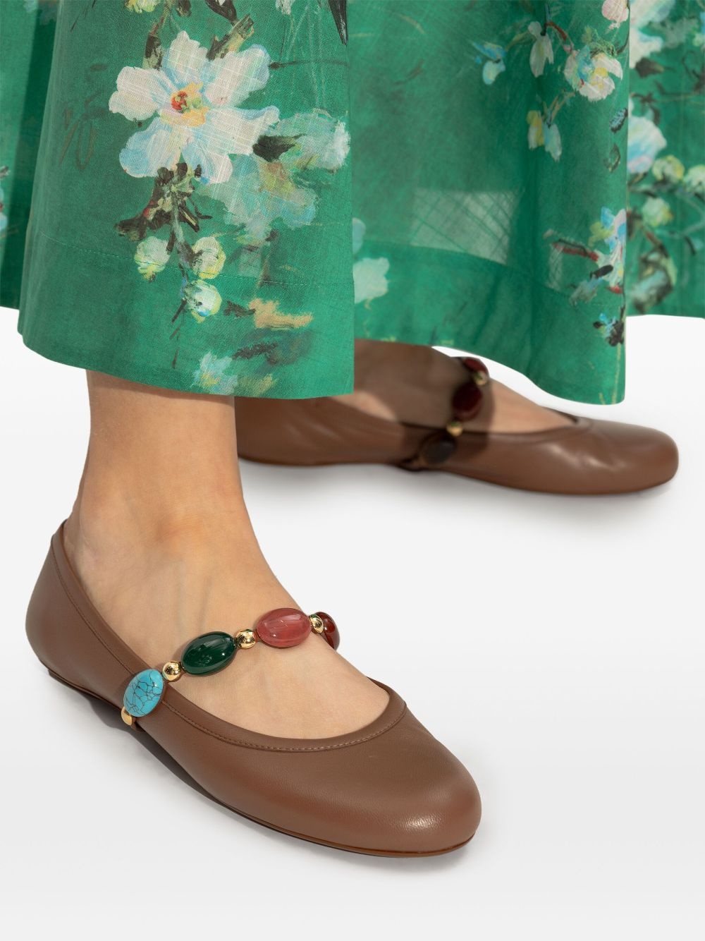 leather ballerina shoes - 6