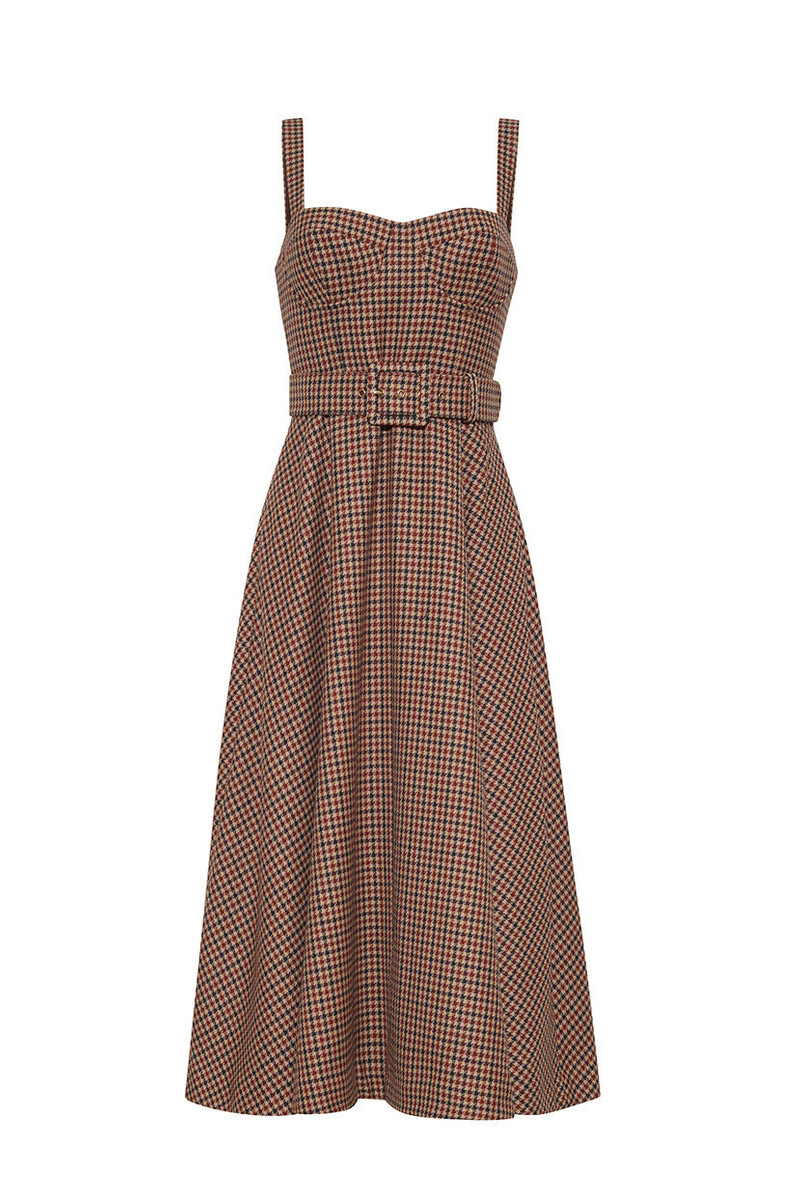 Calypso Dress Our Best-Selling Bustier Dress in Wool Plaid 1