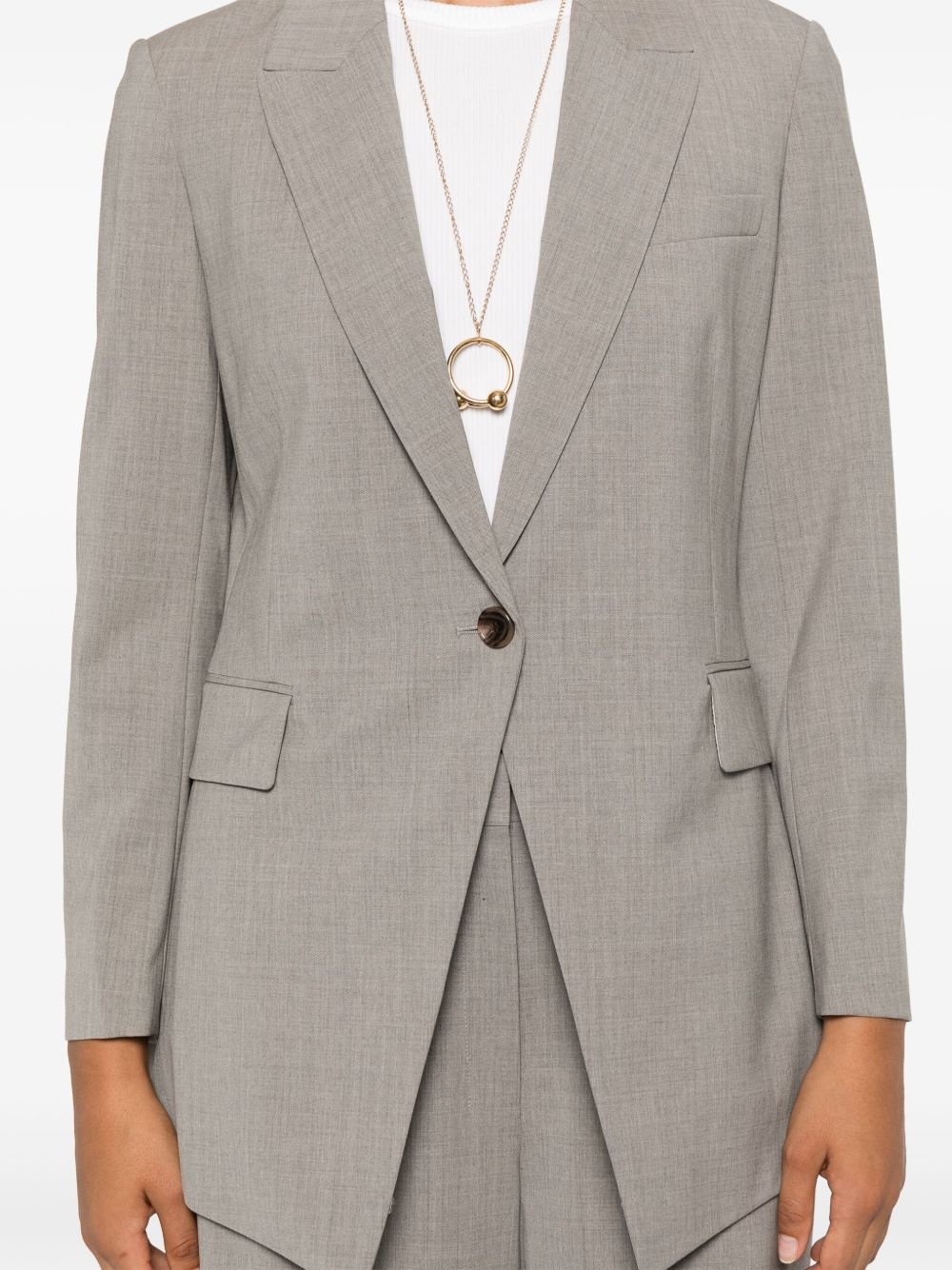 mélange effect blazer - 5