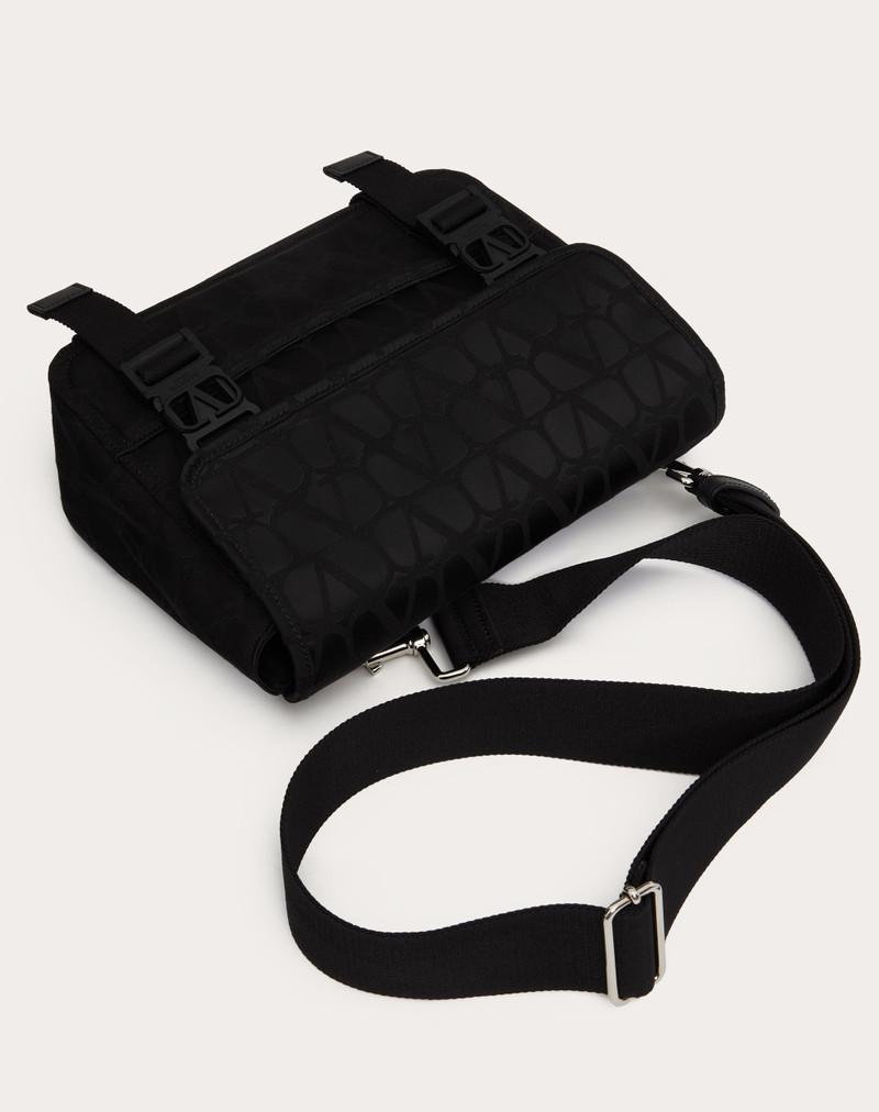 Valentino TOILE ICONOGRAPHE SHOULDER BAG IN TECHNICAL FABRIC WITH LEATHER DETAILS outlook