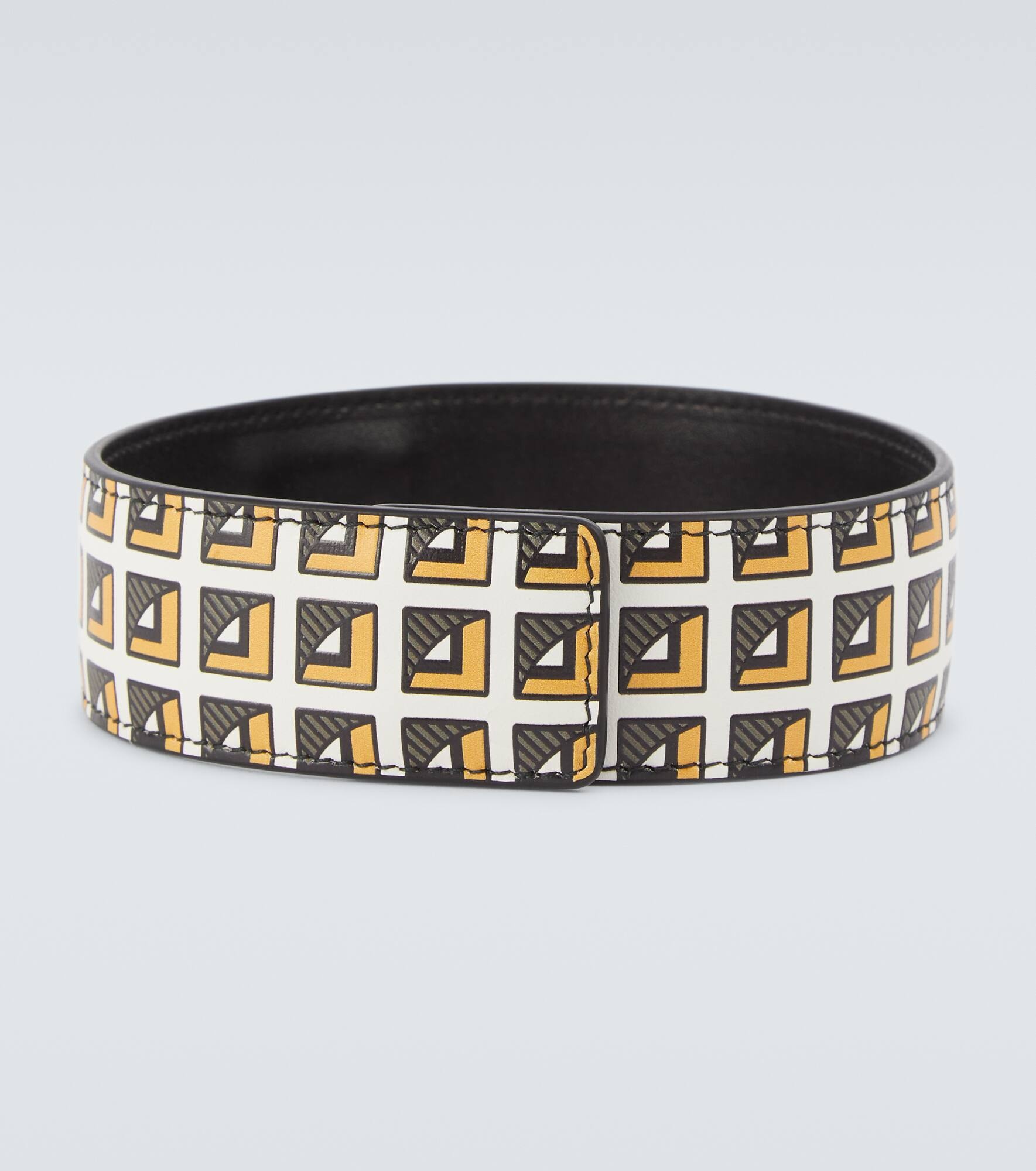 Printed leather choker - 3