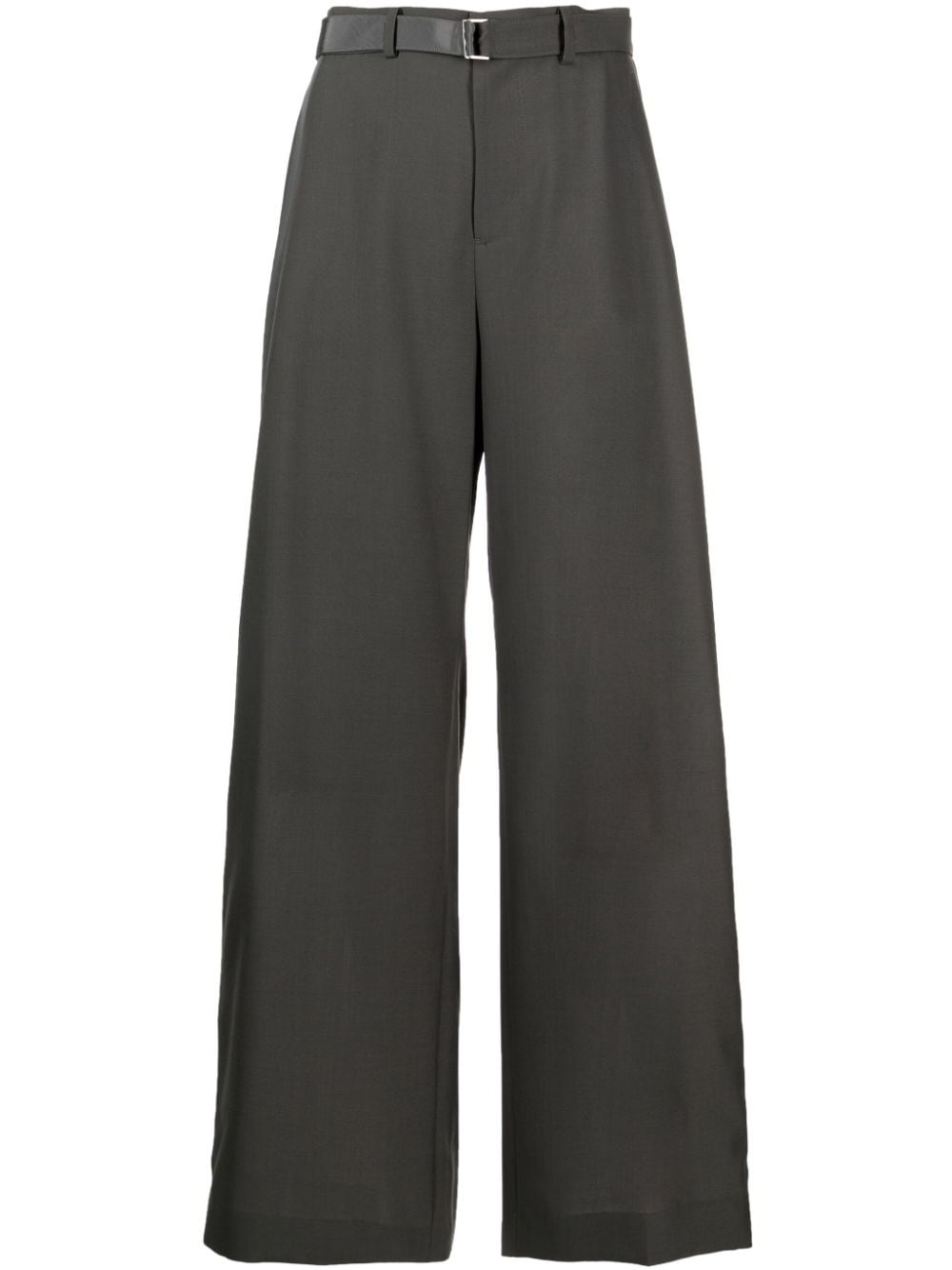satin-stripe tailored trousers - 1