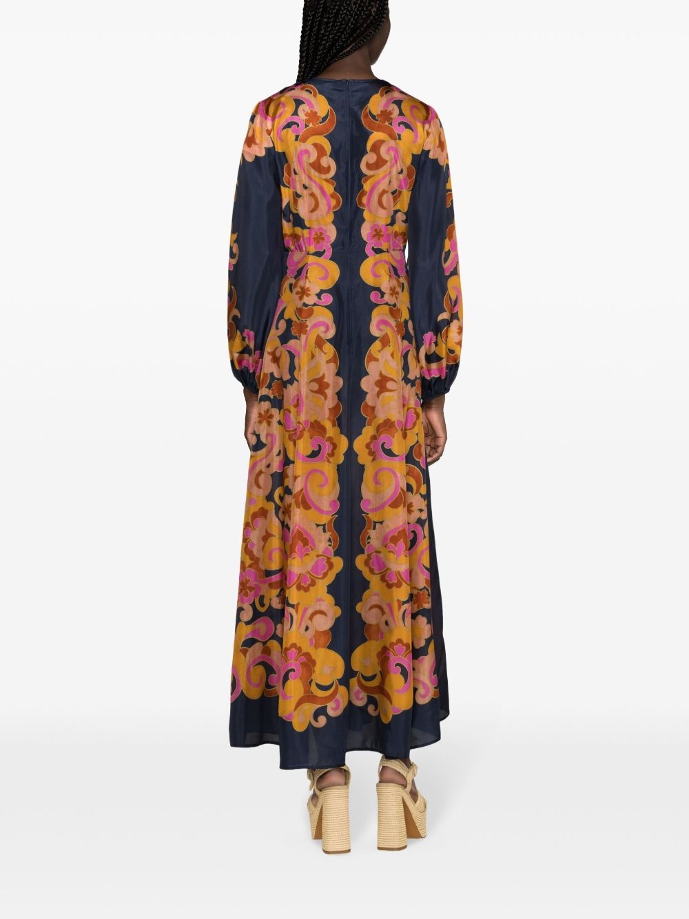 Acadian silk maxi dress - 4