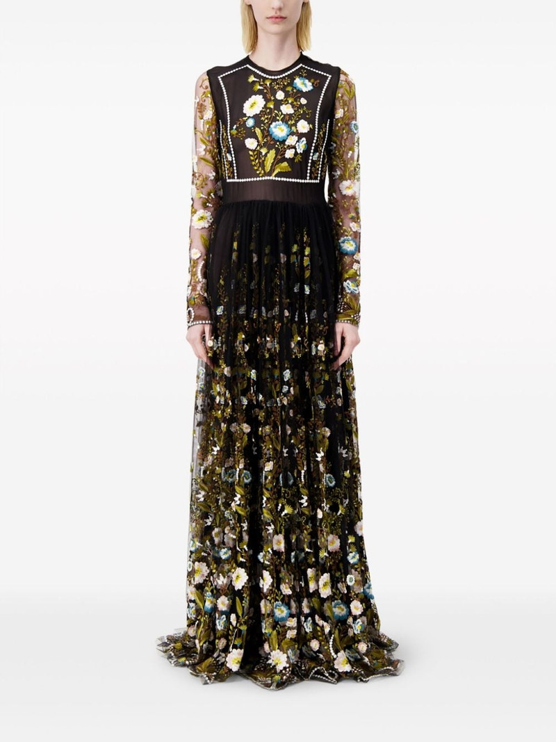 GIAMBATTISTA VALLI Ramages-embroidered silk-tulle gown outlook