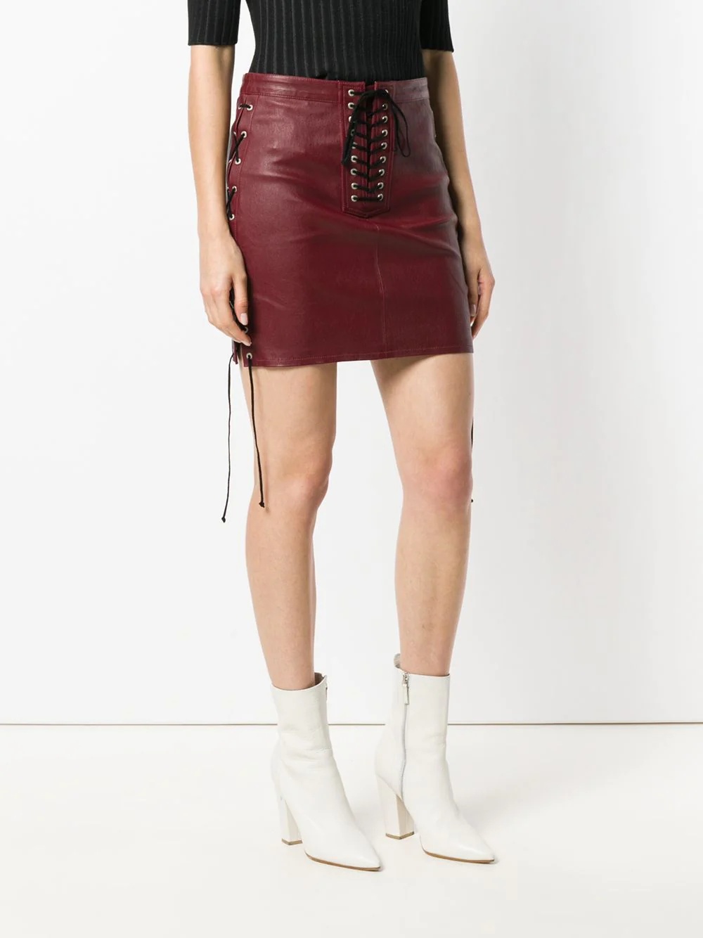 lace-up detail skirt - 3