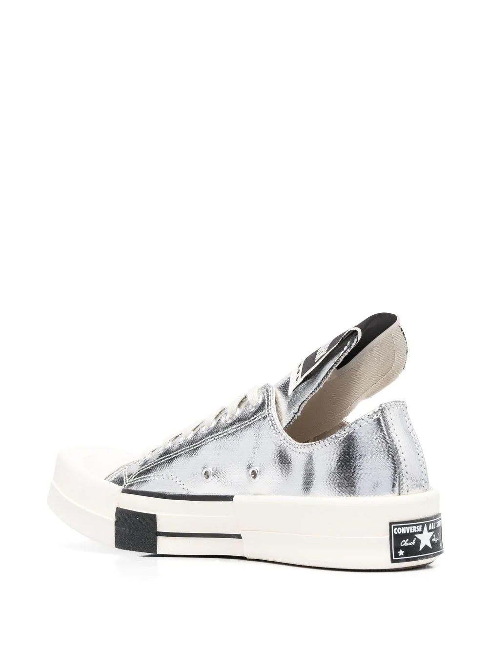 lacquered low-top sneakers - 3