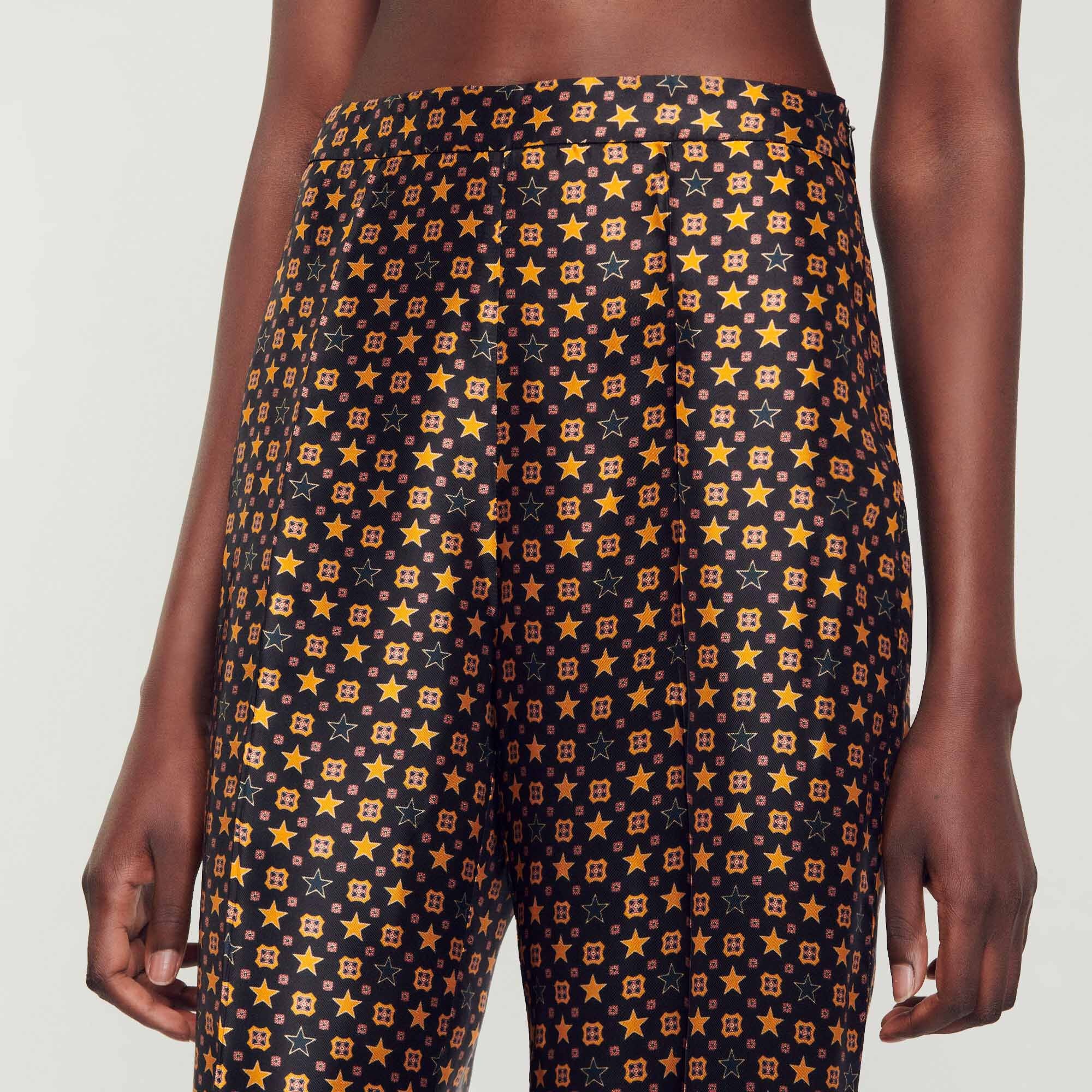 PRINTED SATIN PANTS - 4