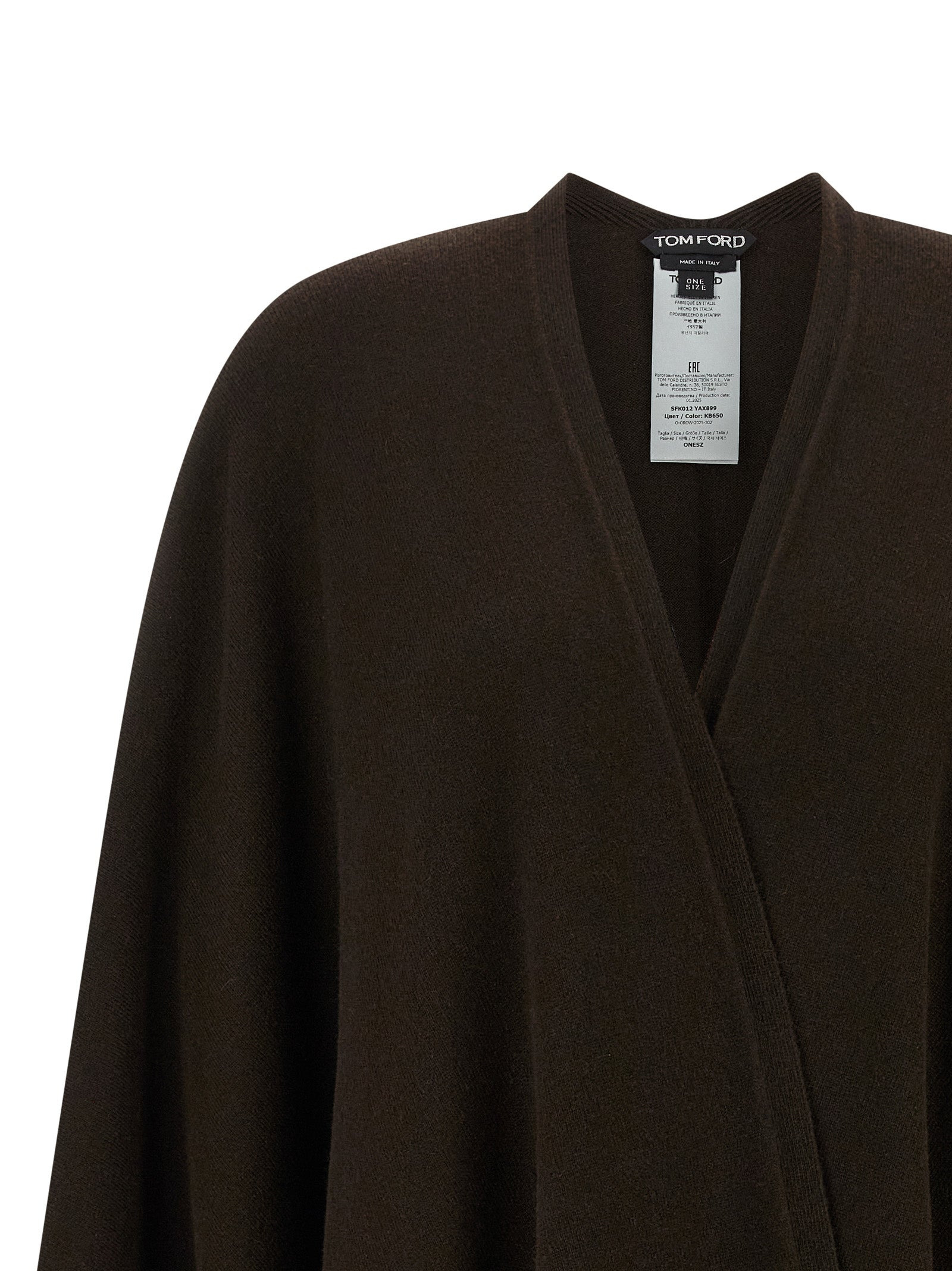 Cashmere Poncho Capes Brown - 3
