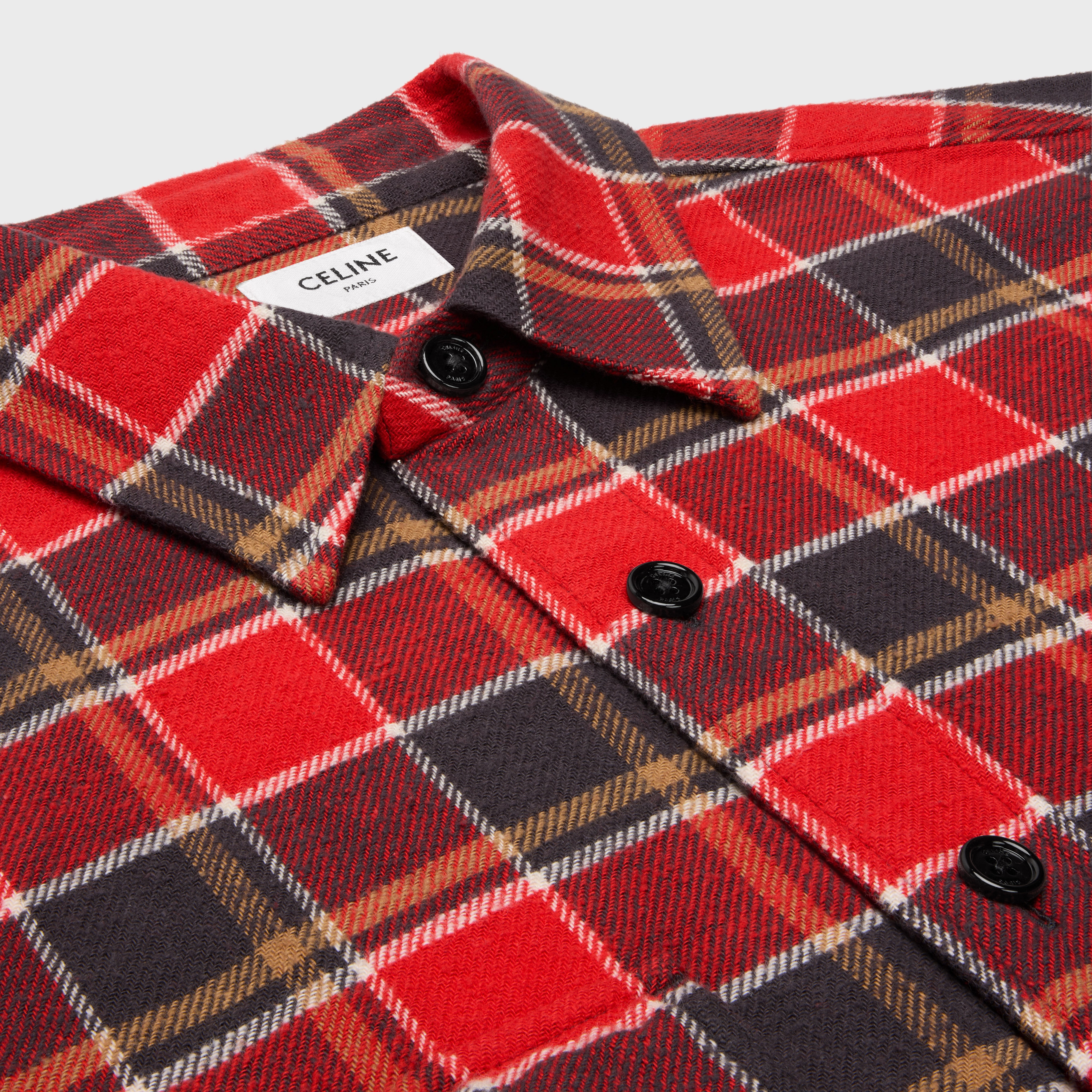 loose shirt in checked cotton - 3
