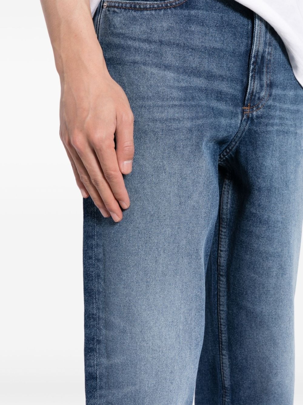 washed straight jeans - 5