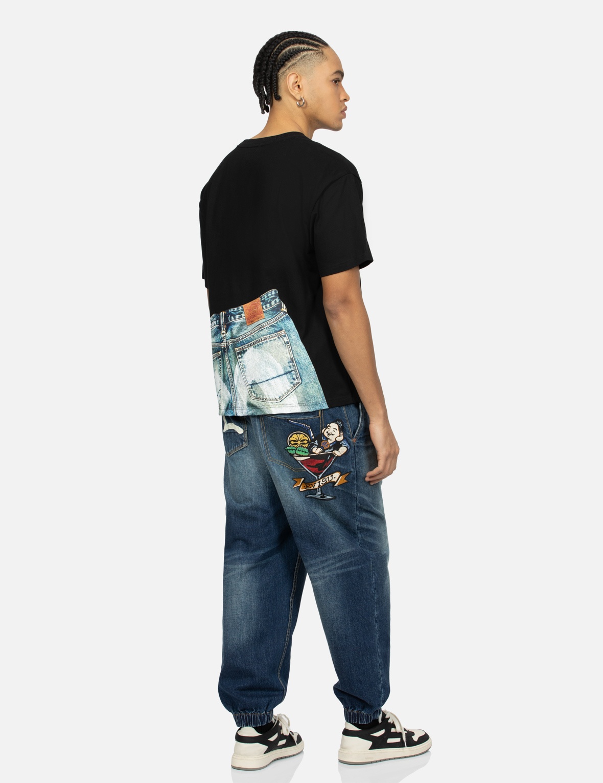 SIMULATED DIGITAL PRINT RELAX FIT T-SHIRT - 3