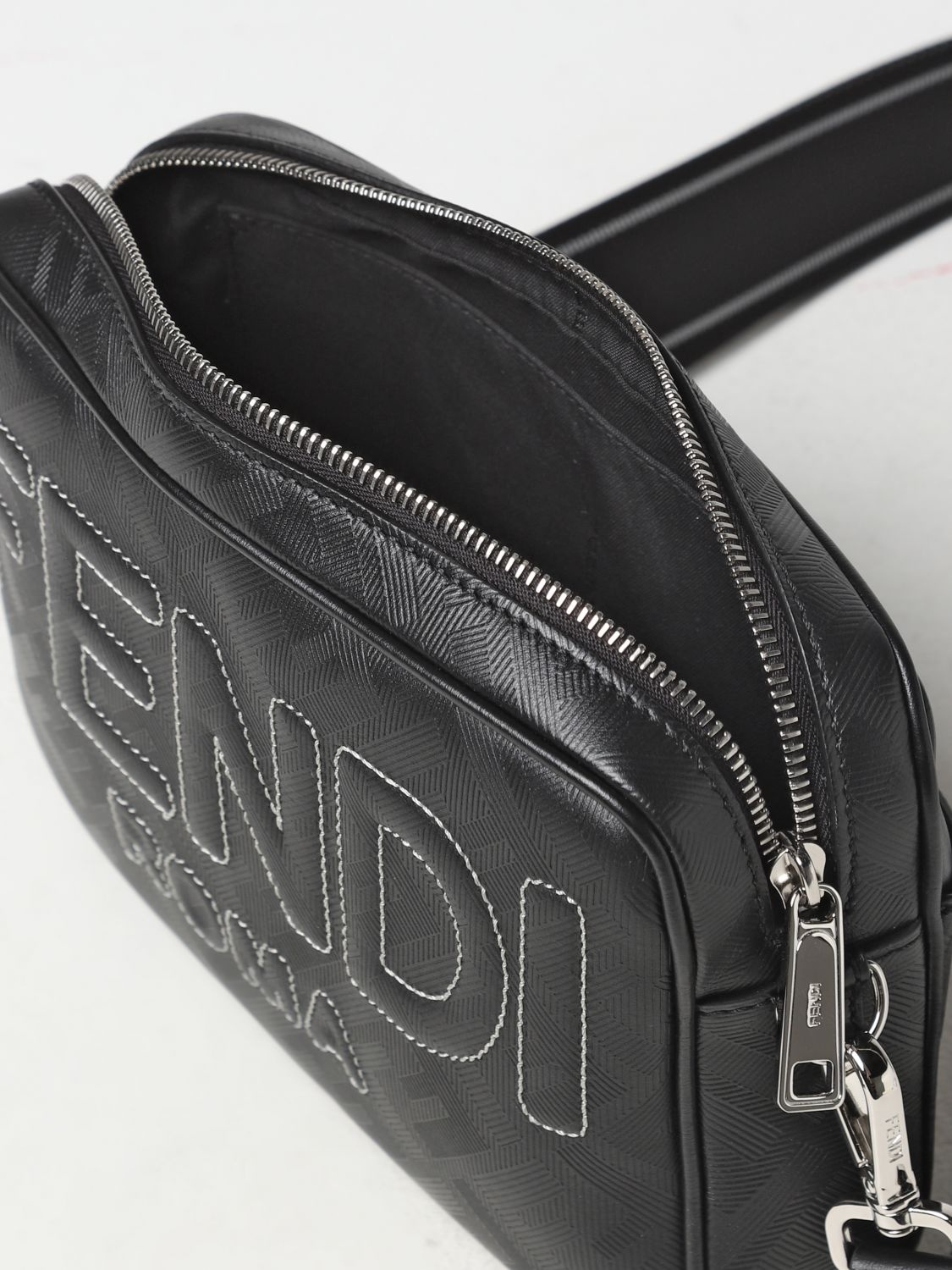 FENDI: Shadow wallet in leather with all-over FF monogram print