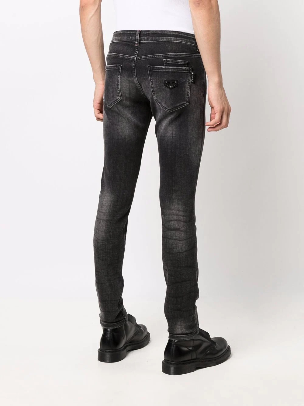 distressed straight-leg jeans - 4