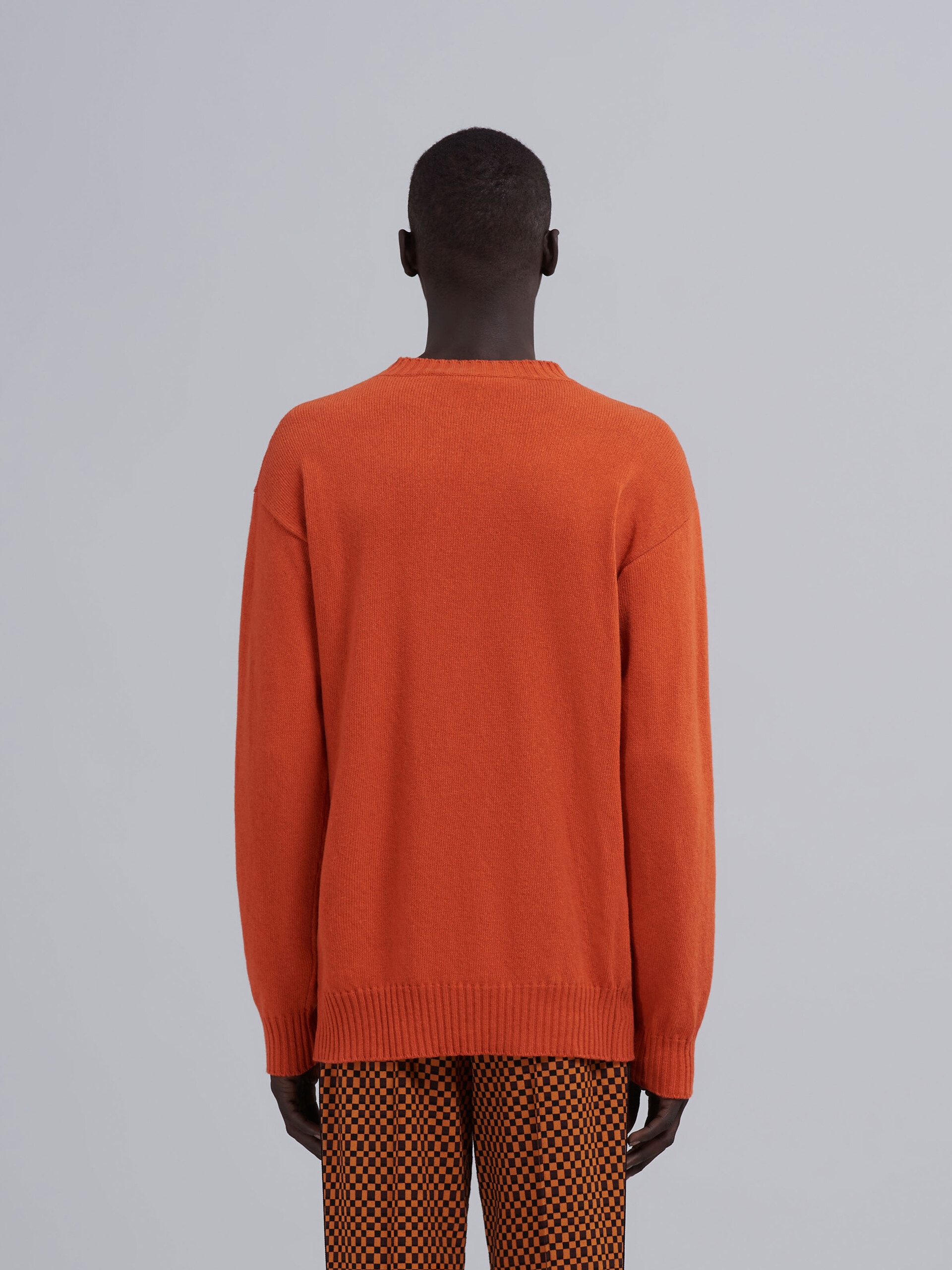 ORANGE CASHMERE SWEATER - 3
