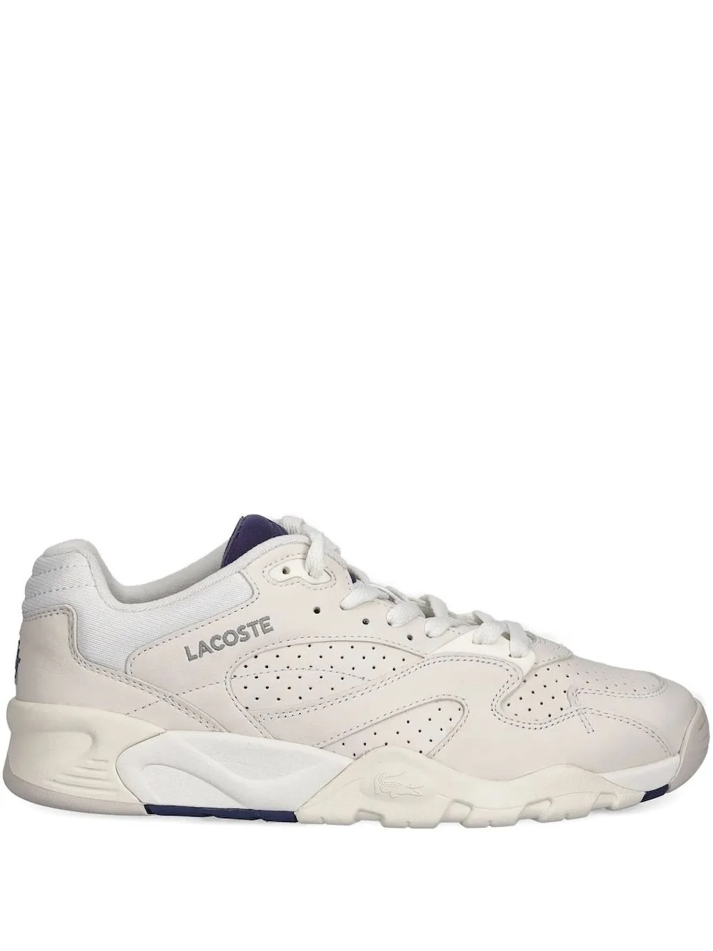 perforated leather sneakers - 1