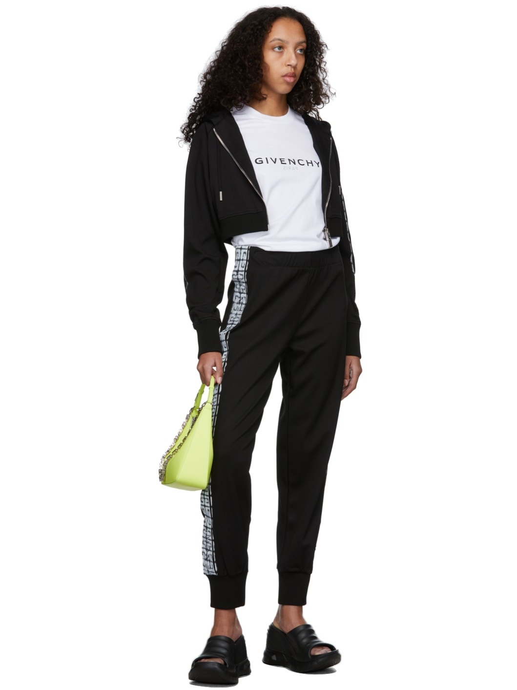 Black Chito Edition 4G Tag Cropped Zip Hoodie - 4