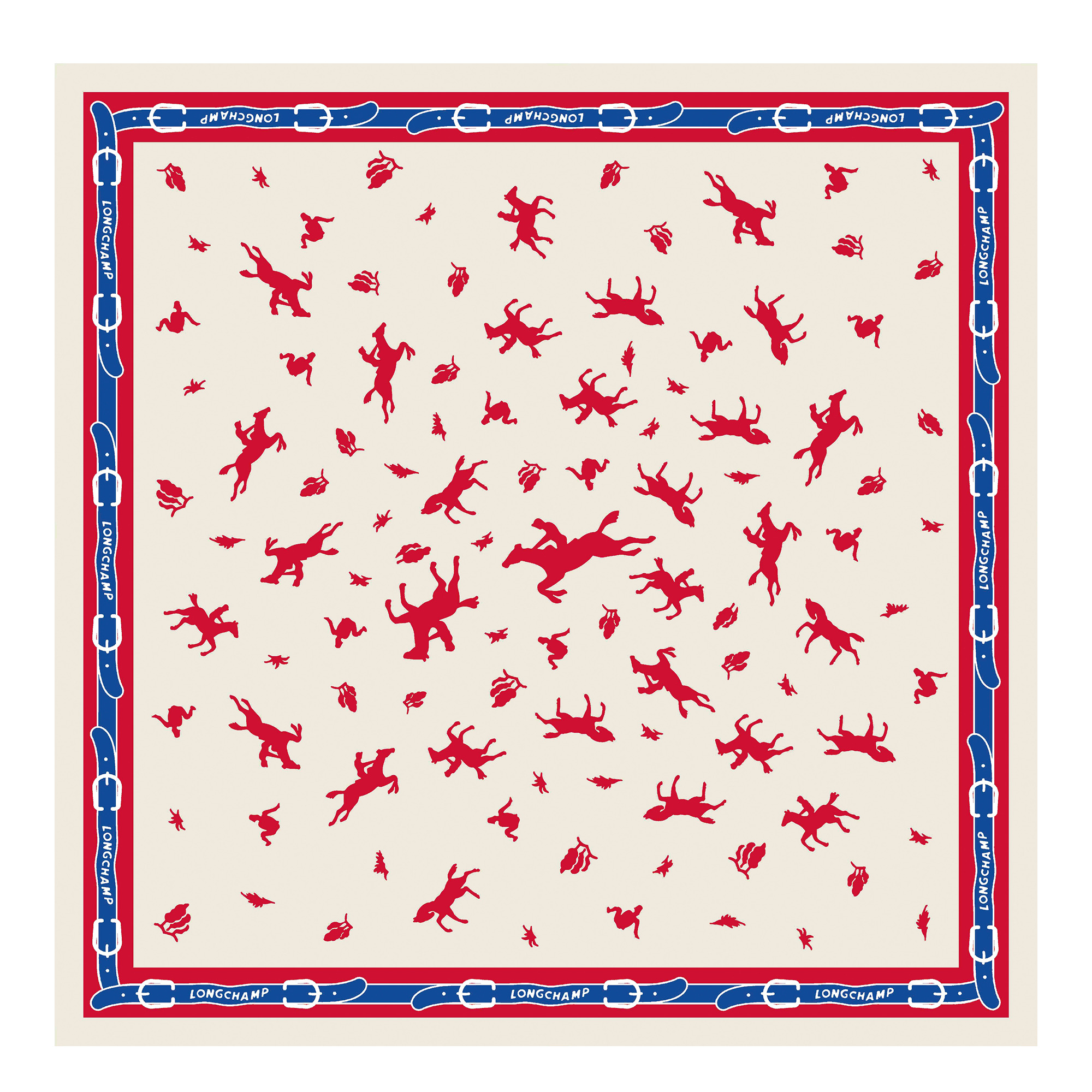 Longchamp 80's Silk scarf 50 Ivory - OTHER - 1