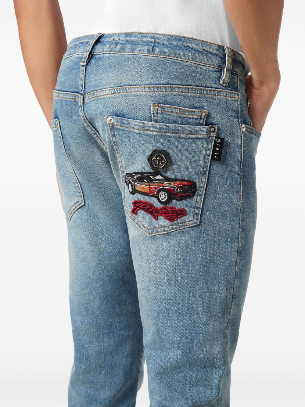 logo-patch jeans - 4