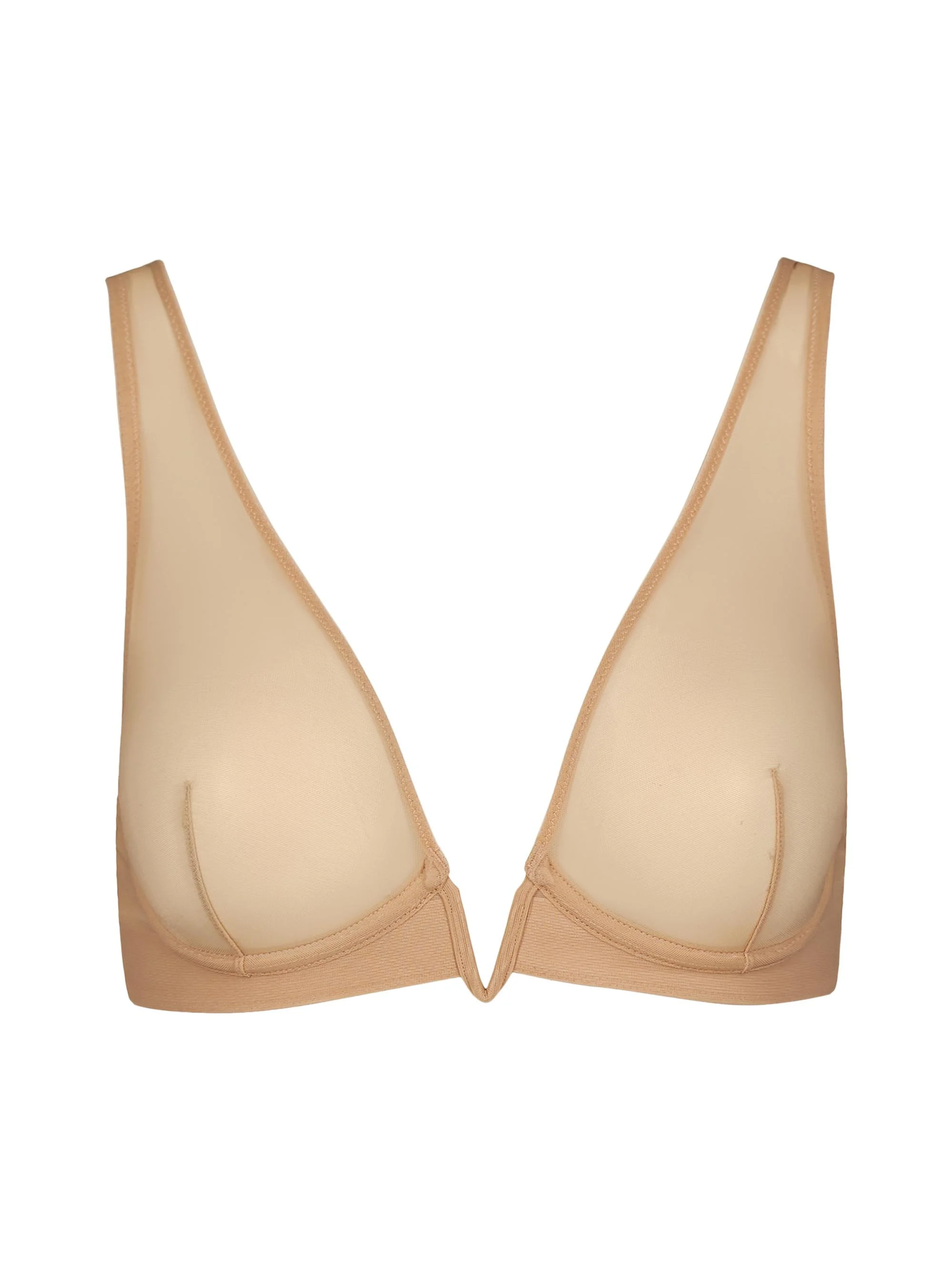 Women's Chic Mesh Underwire Bra - Beige - 1