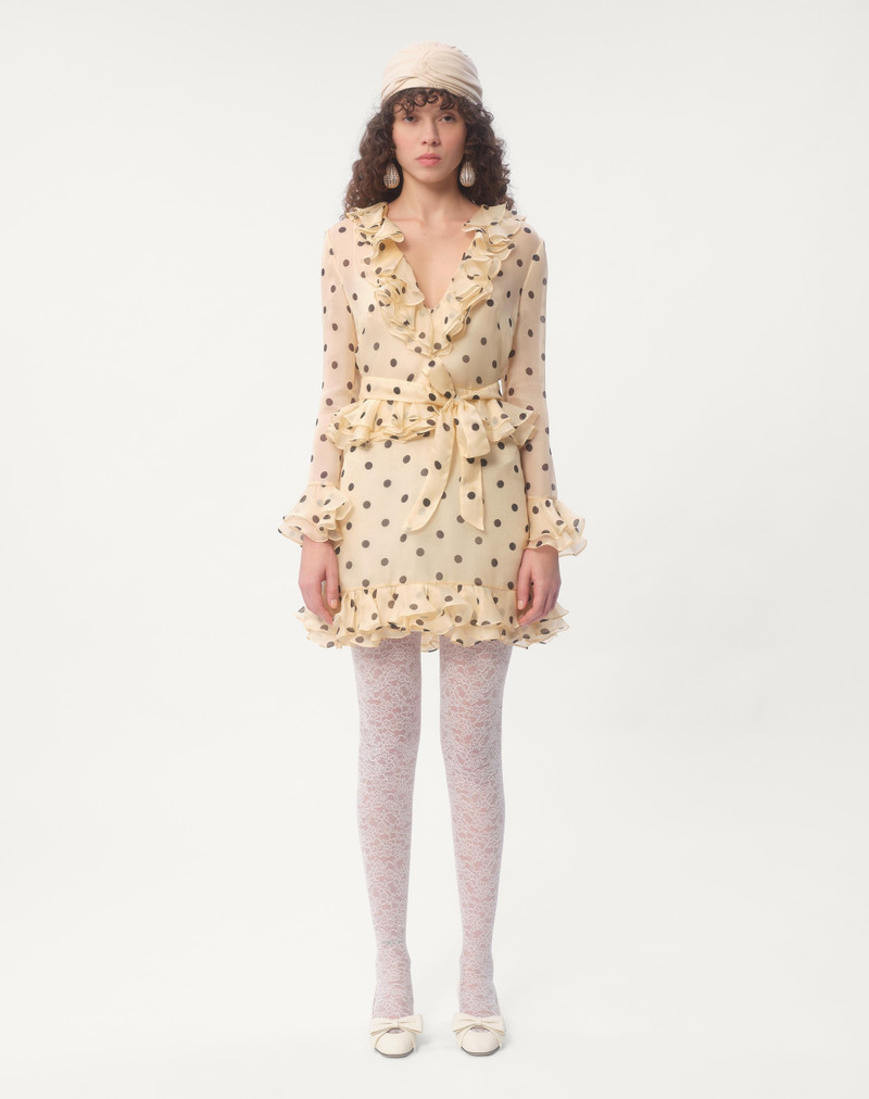 SHORT DRESS IN ORGANZA WITH POLKA DOT PRINT 7